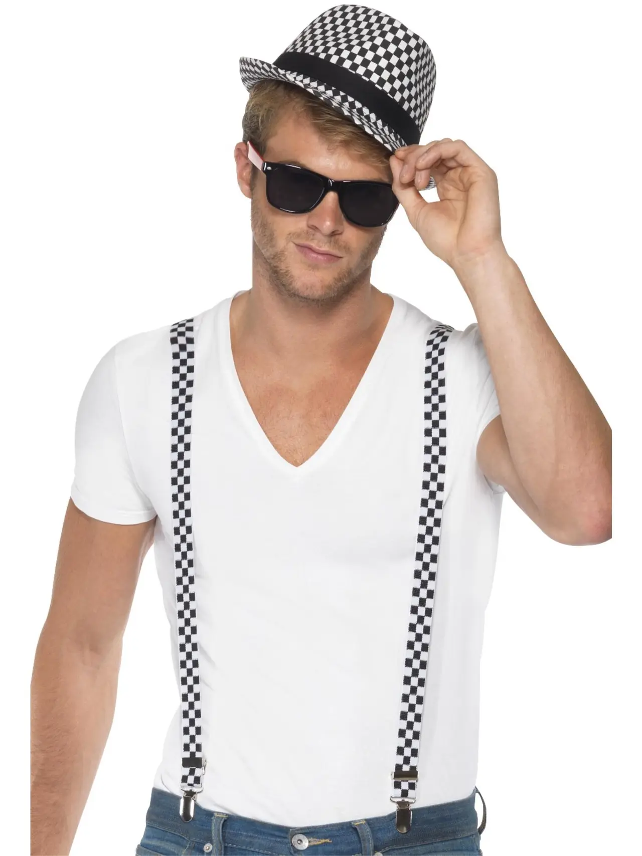 Ska Two Tone-sæt med hat og seler