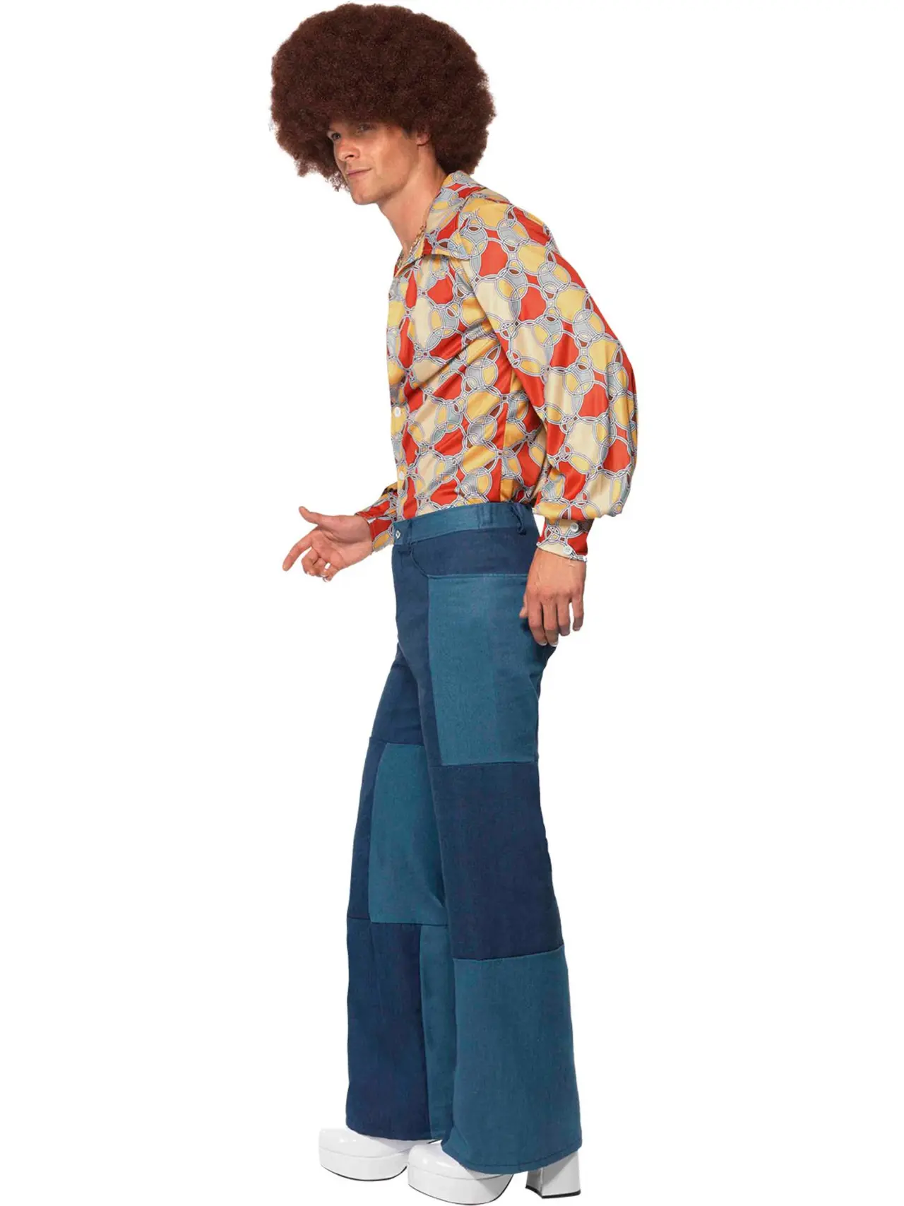 Blå 70'er-retro – kostume til herrer