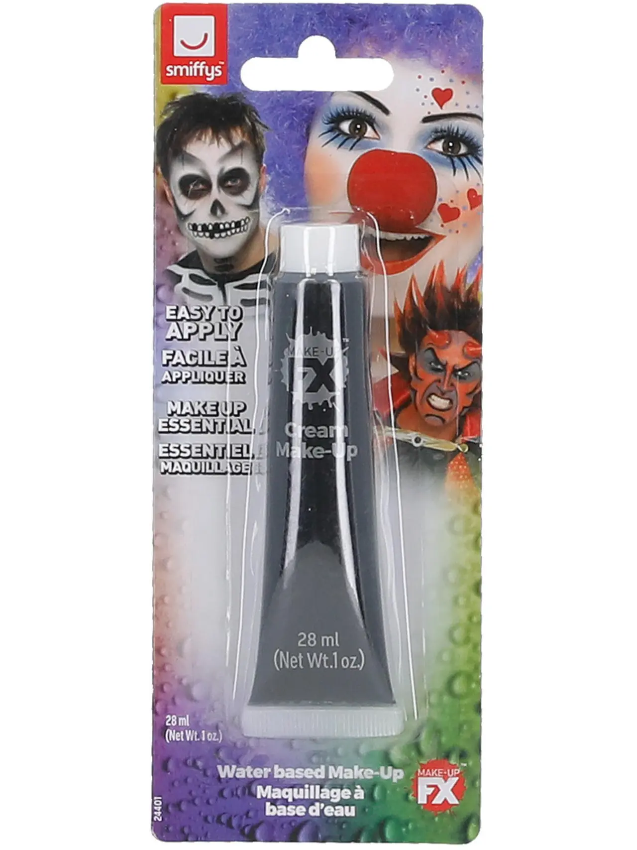 Sort cremesminke, vandbaseret, 28 ml