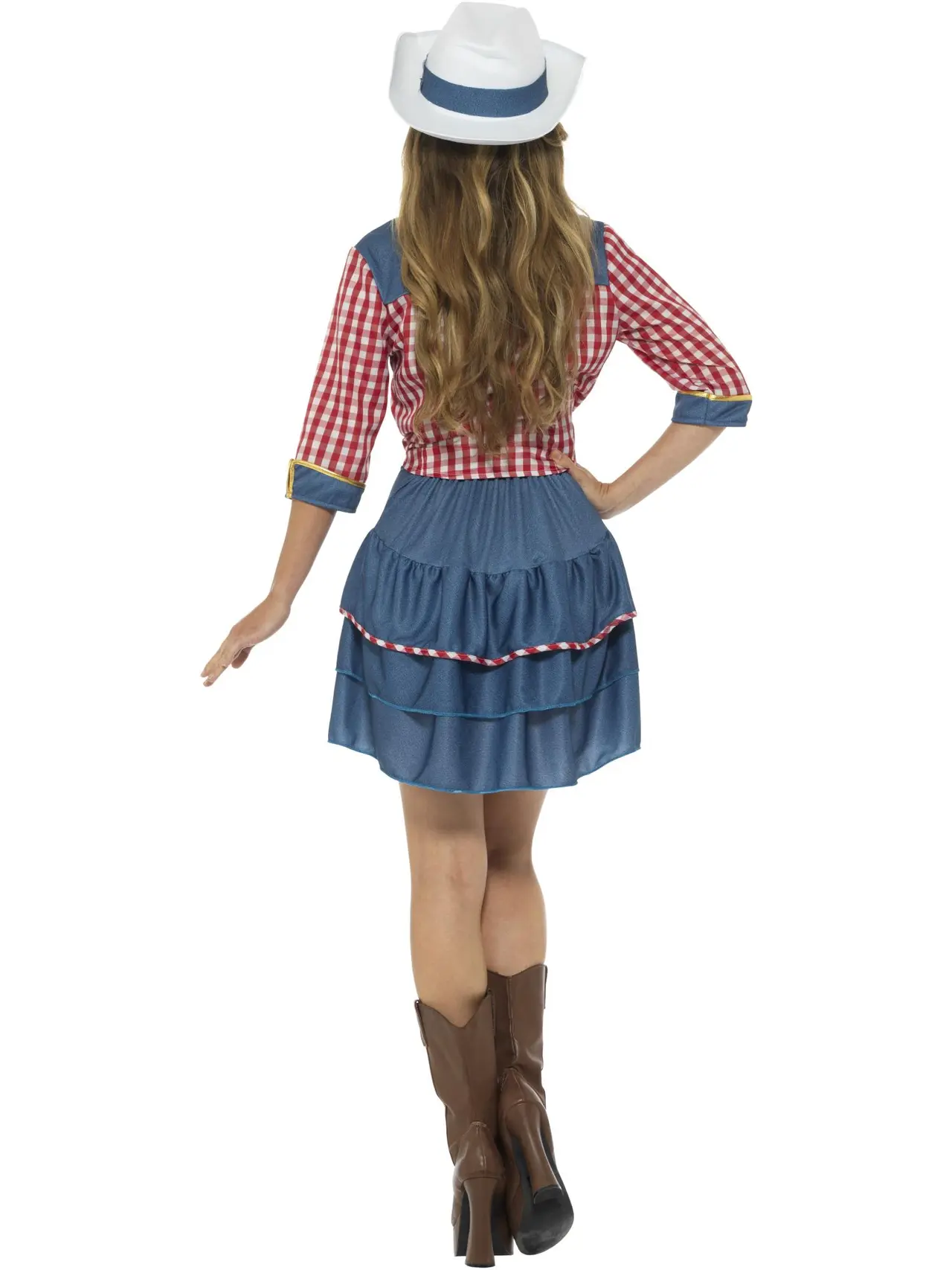 Blå rodeo-cowgirl – kostume til damer