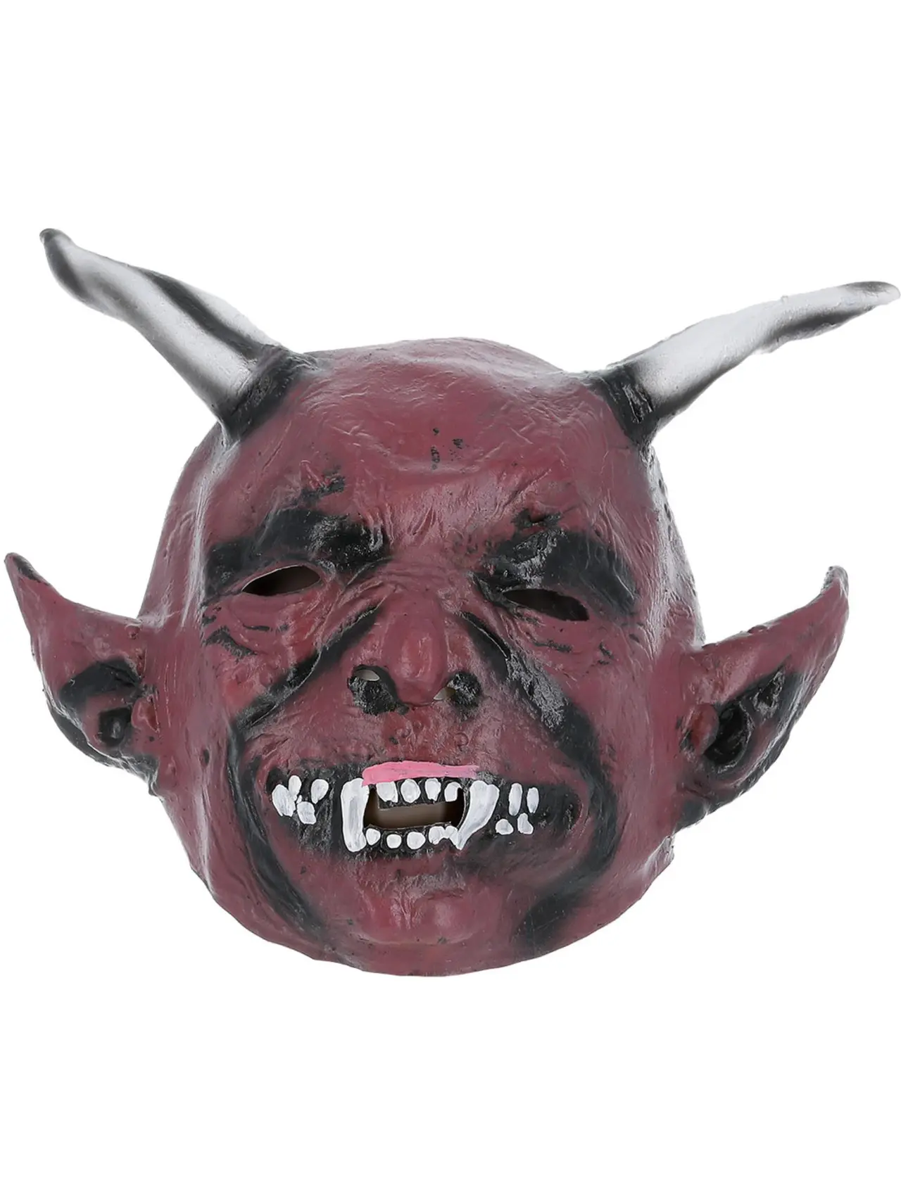 Djævlemaske i latex, rød