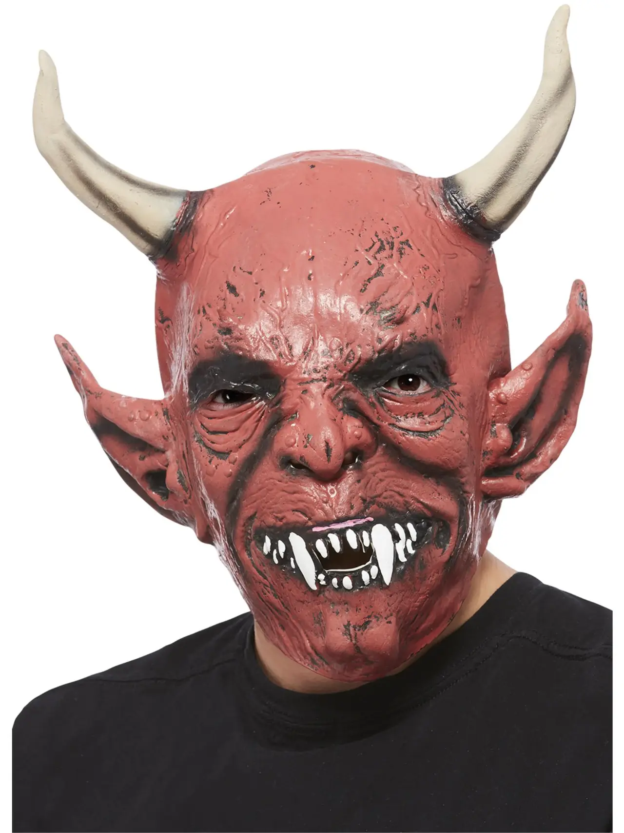 Djævlemaske i latex, rød