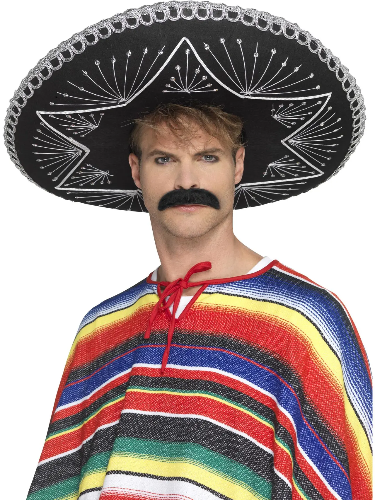 Sombrero deluxe, sort med sølvbroderi