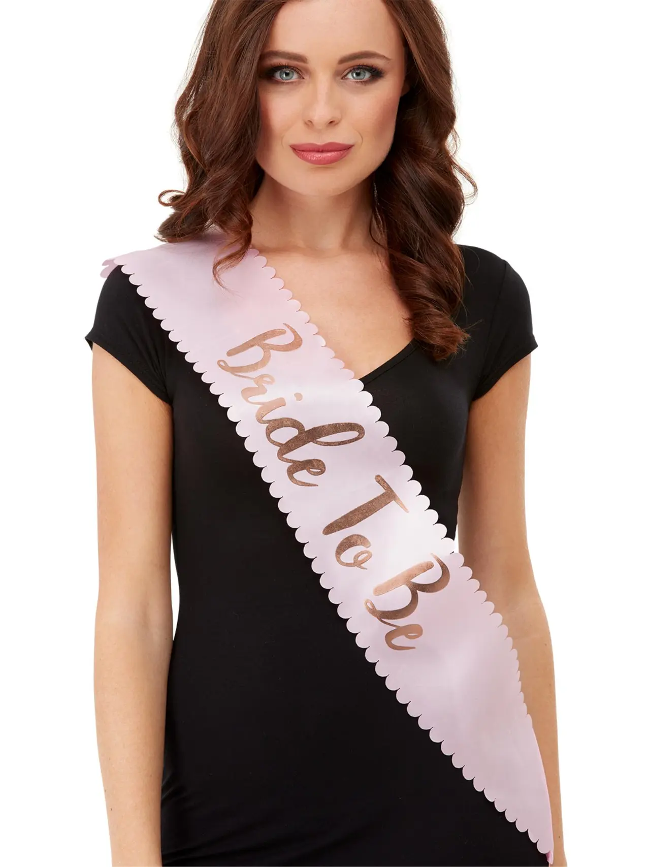 Bride To Be-sash i lyserød og guld