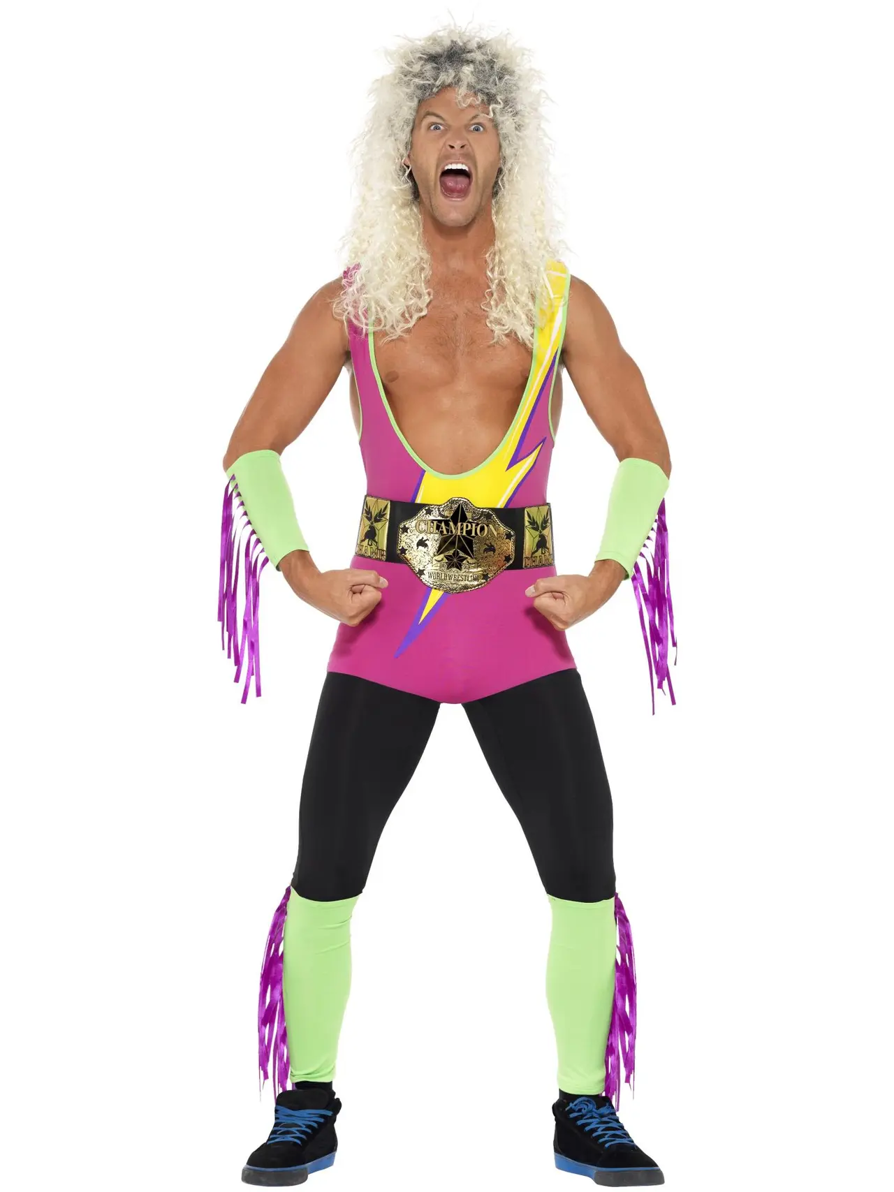 Retro wrestler – kostume til herrer