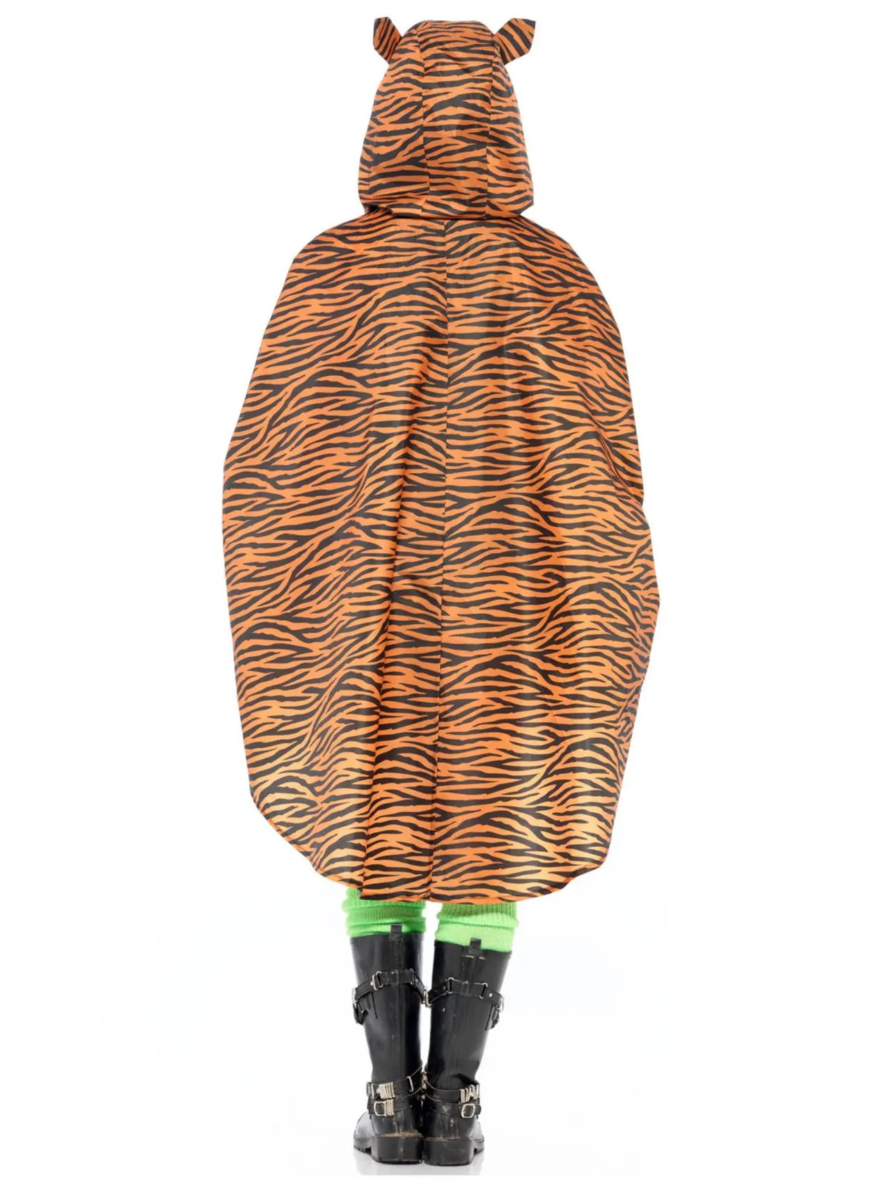 Festponcho med tigerprint og ører