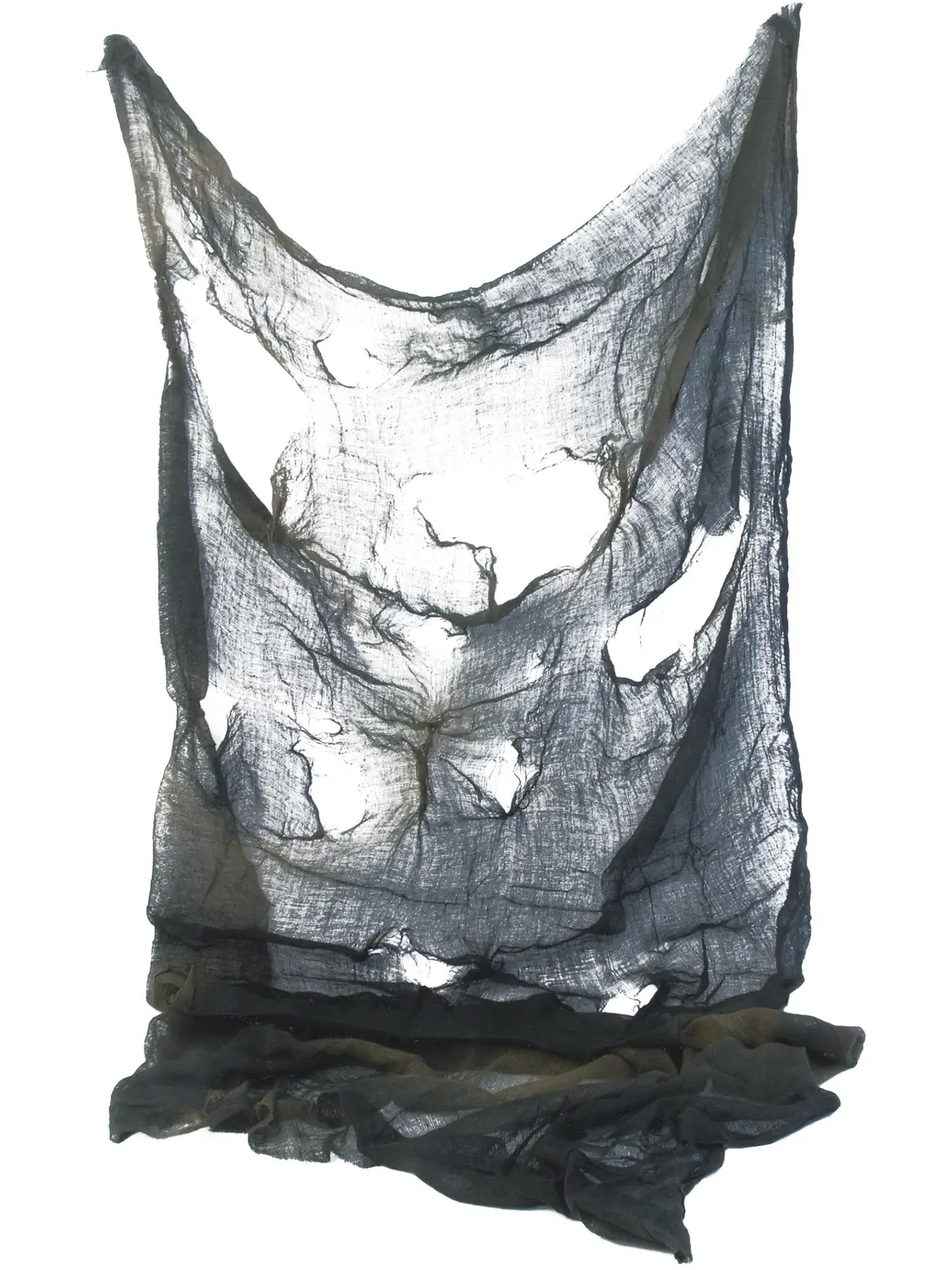 Uhyggeligt flosset stof, gråt, 75 x 180 cm