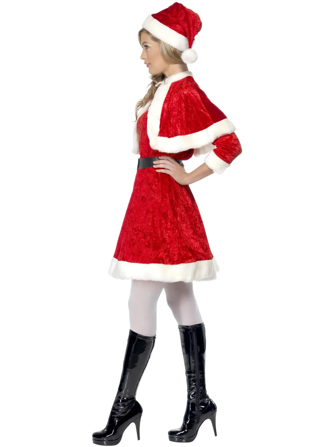 Julepige med kappe og bælte – kostume til damer