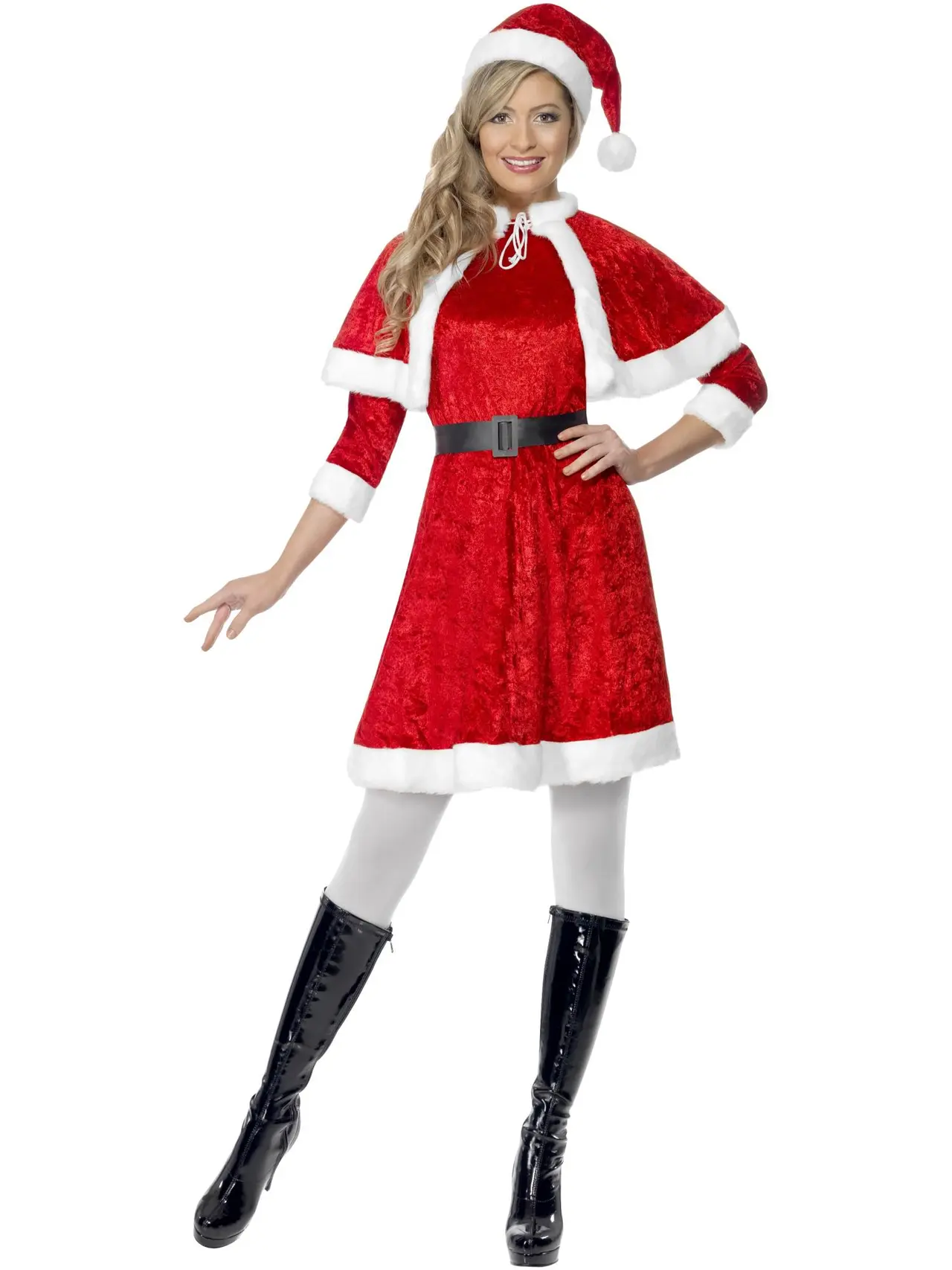 Julepige med kappe og bælte – kostume til damer