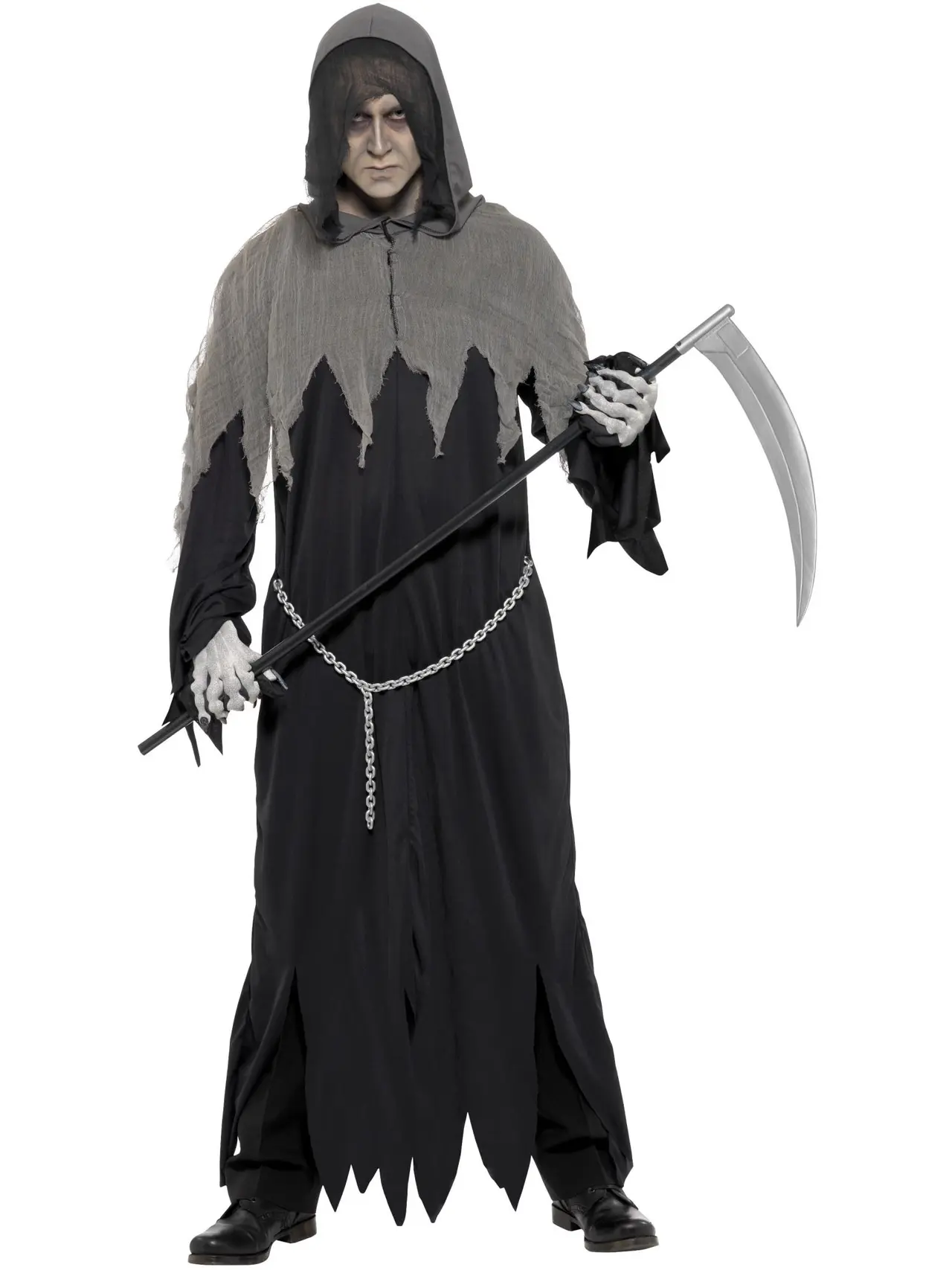 Grim Reaper-kutte med kæde – kostume til herrer