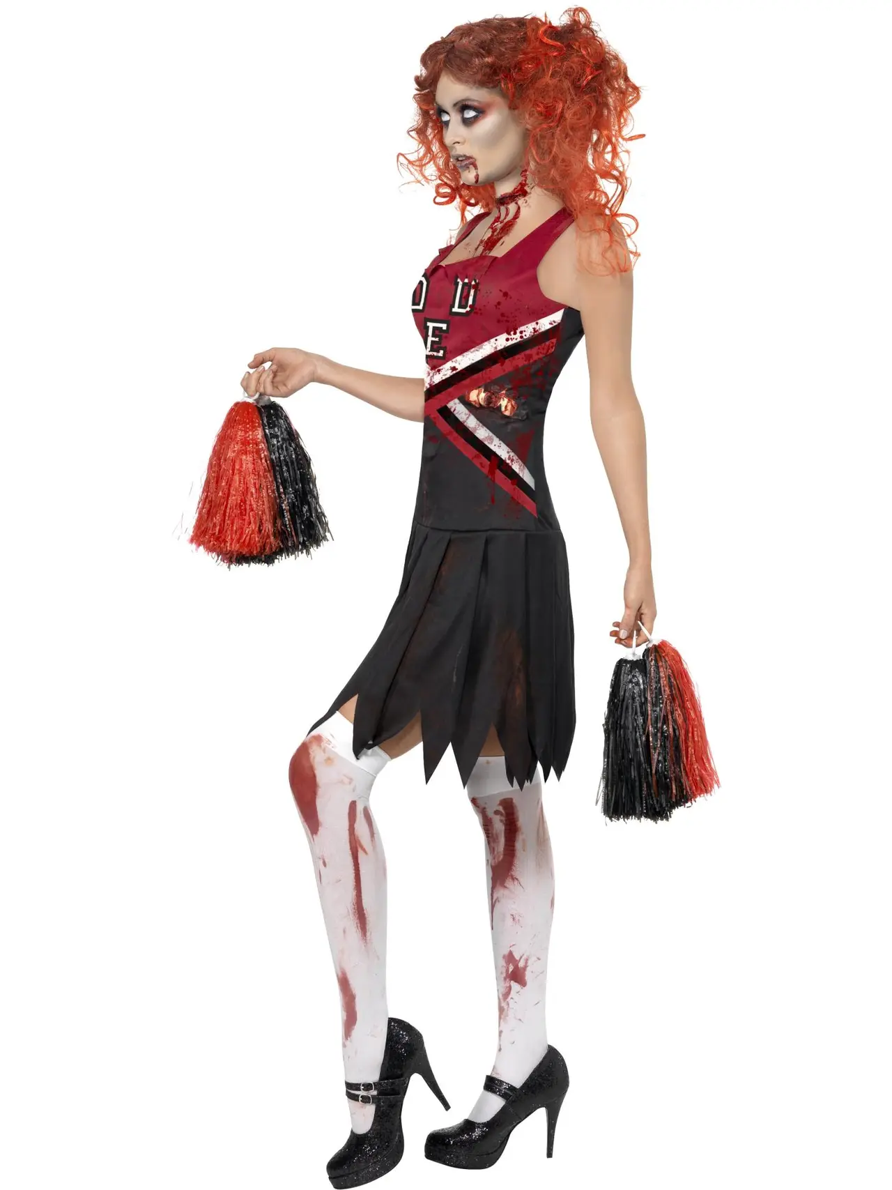 Zombie-cheerleader – kostume til damer, XS-L