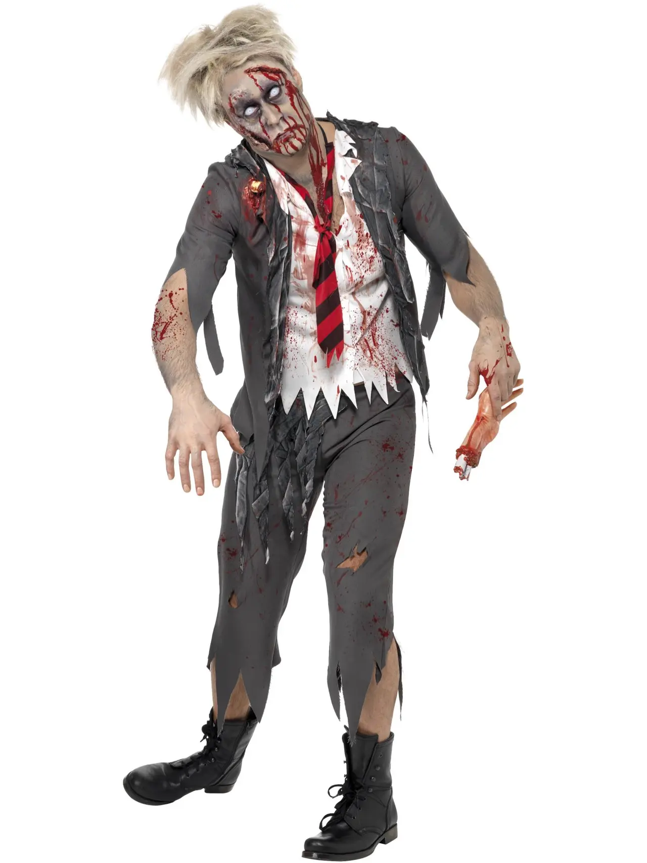 Zombie-skoledreng – kostume til herrer