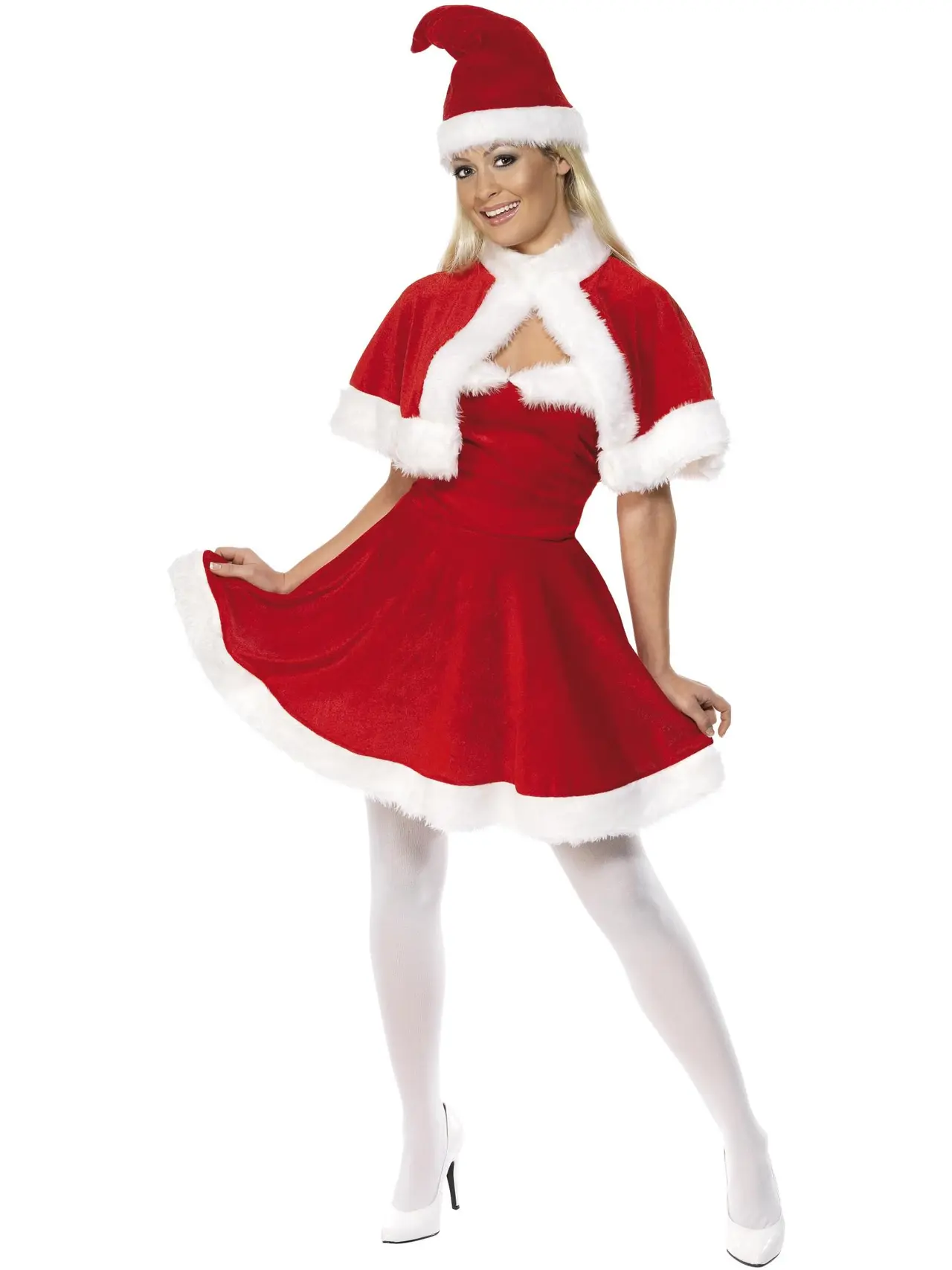 Julepige med kappe – kostume til damer
