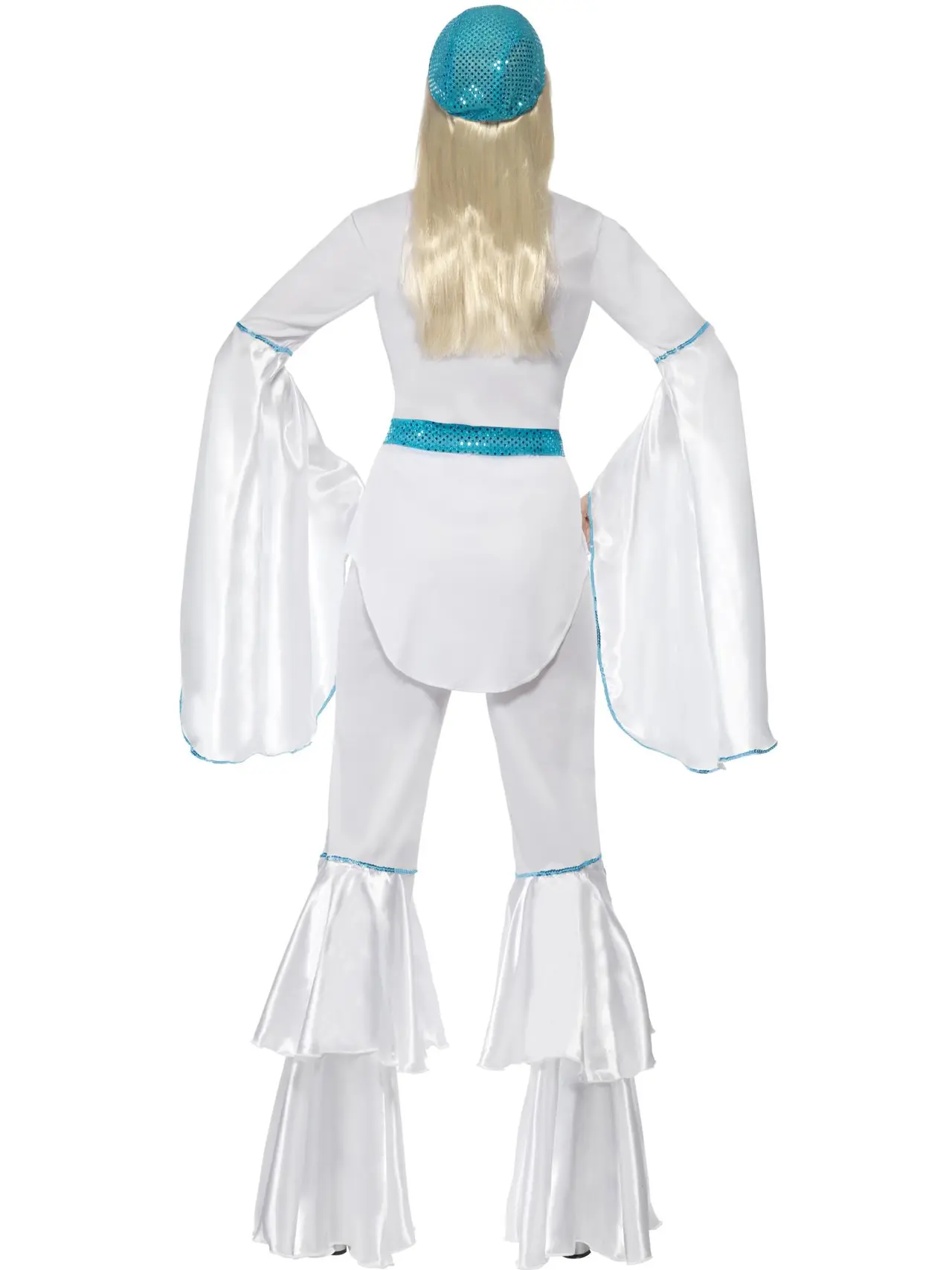 Hvidt 70'er-popstjernekostume – kostume til damer