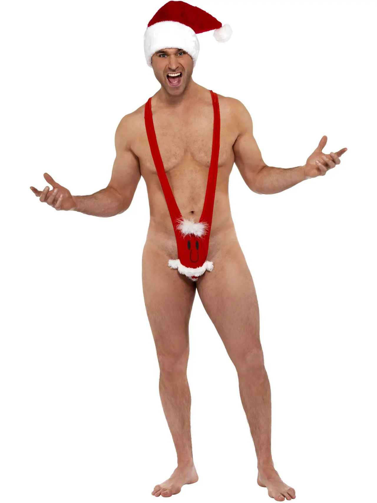 Julemands-mankini – kostume til herrer