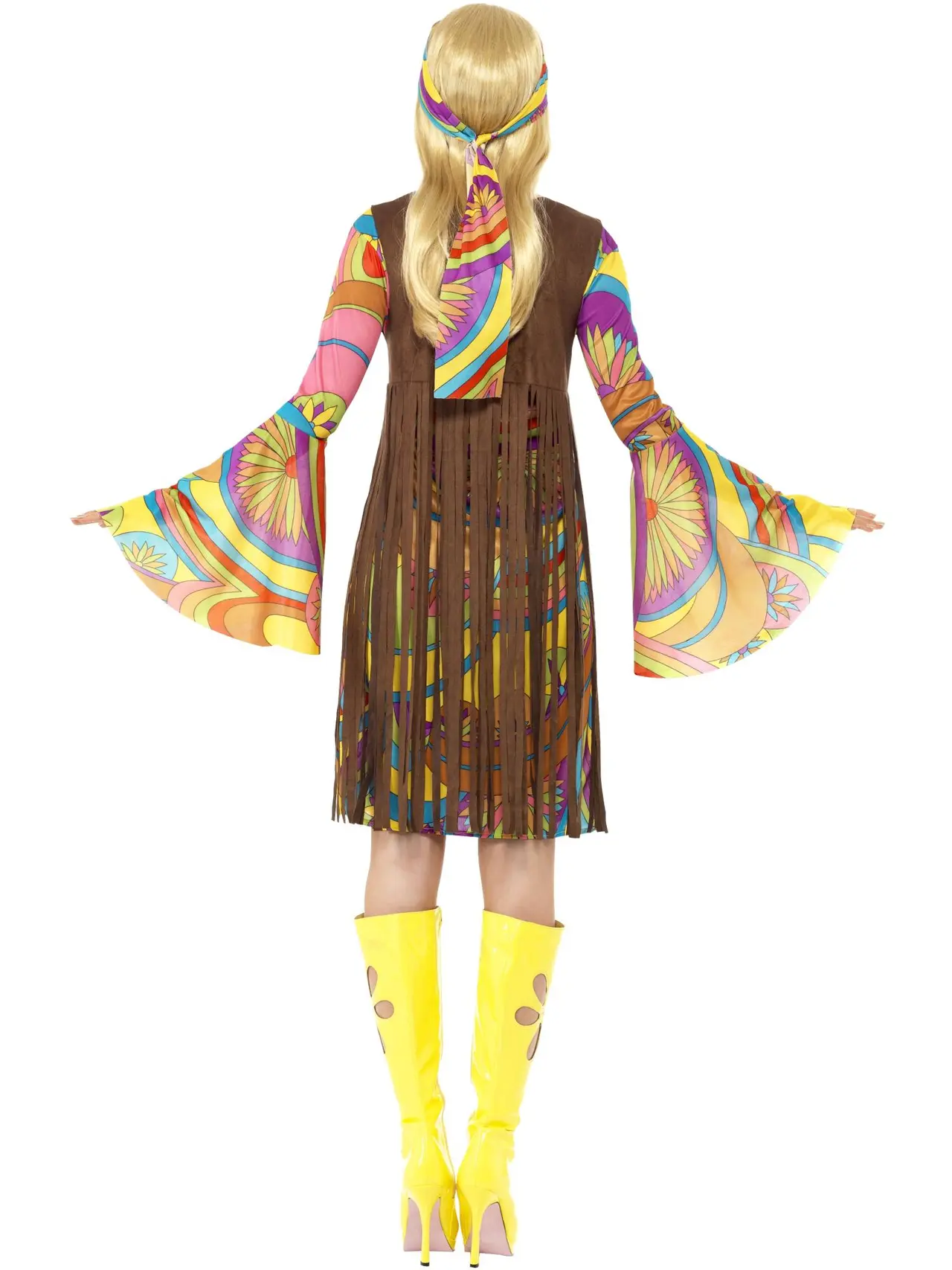 Groovy 60'er-lady i brun – kostume til damer
