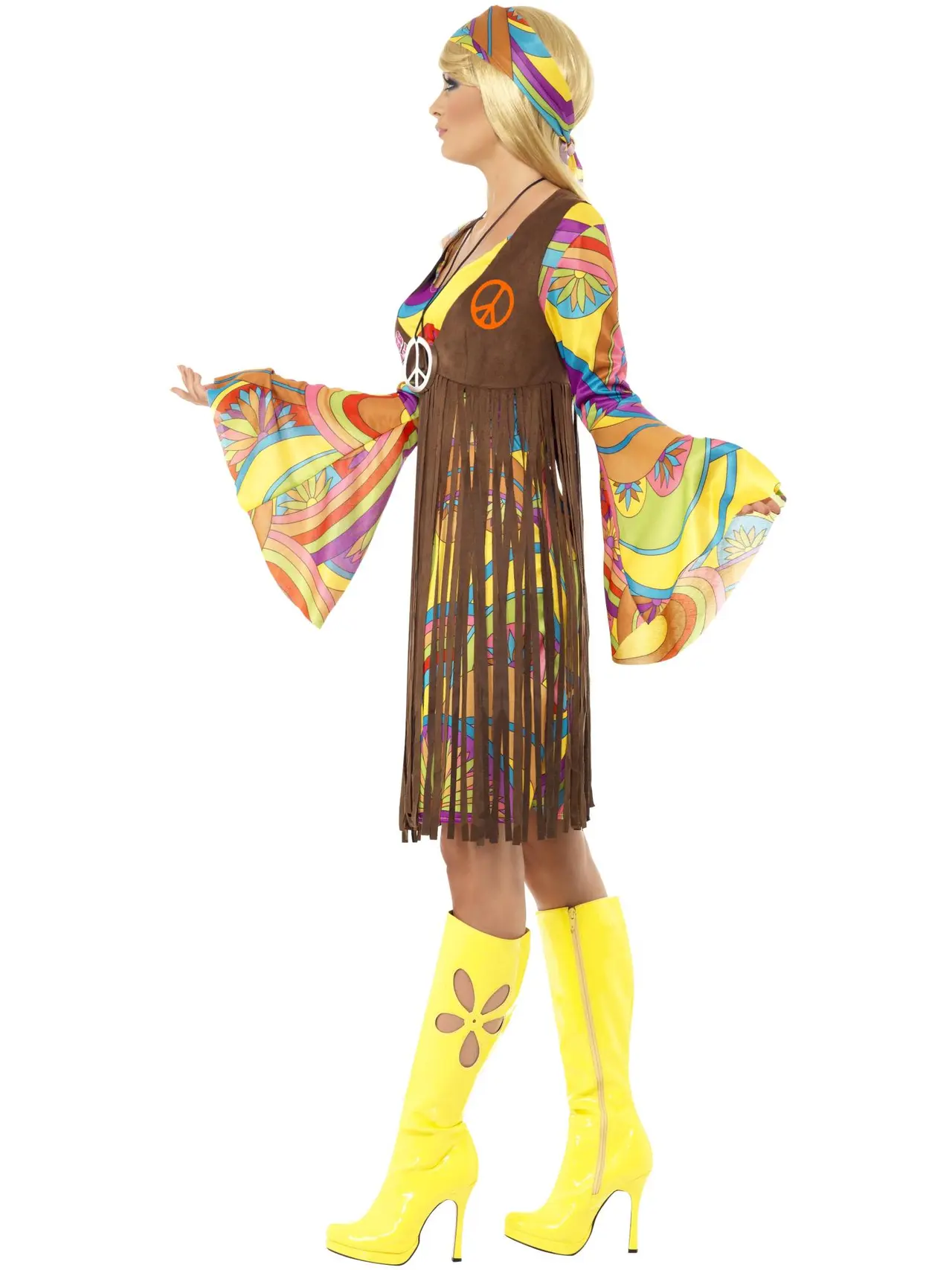 Groovy 60'er-lady i brun – kostume til damer