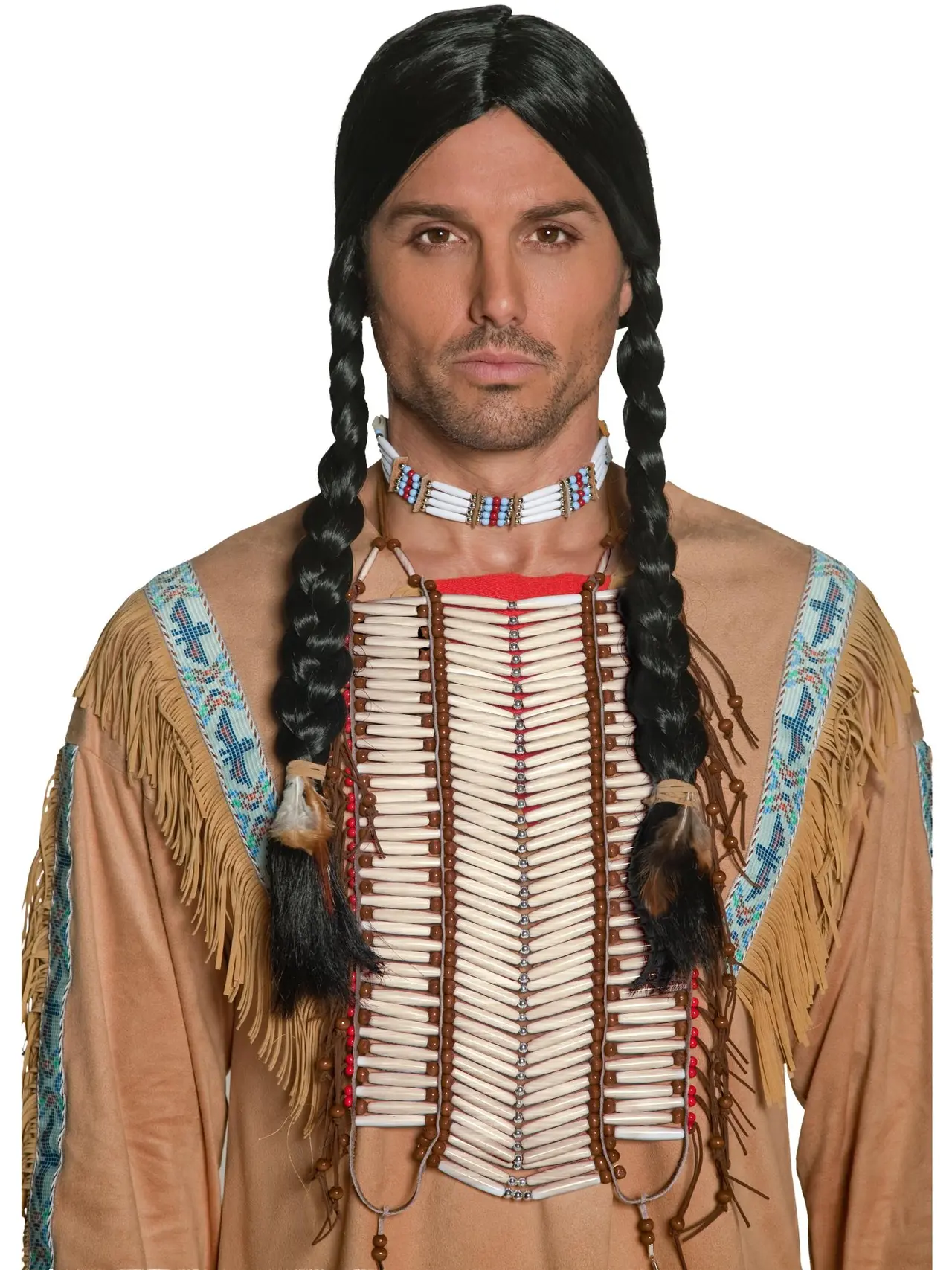 Indianerinspireret brystplade, creme