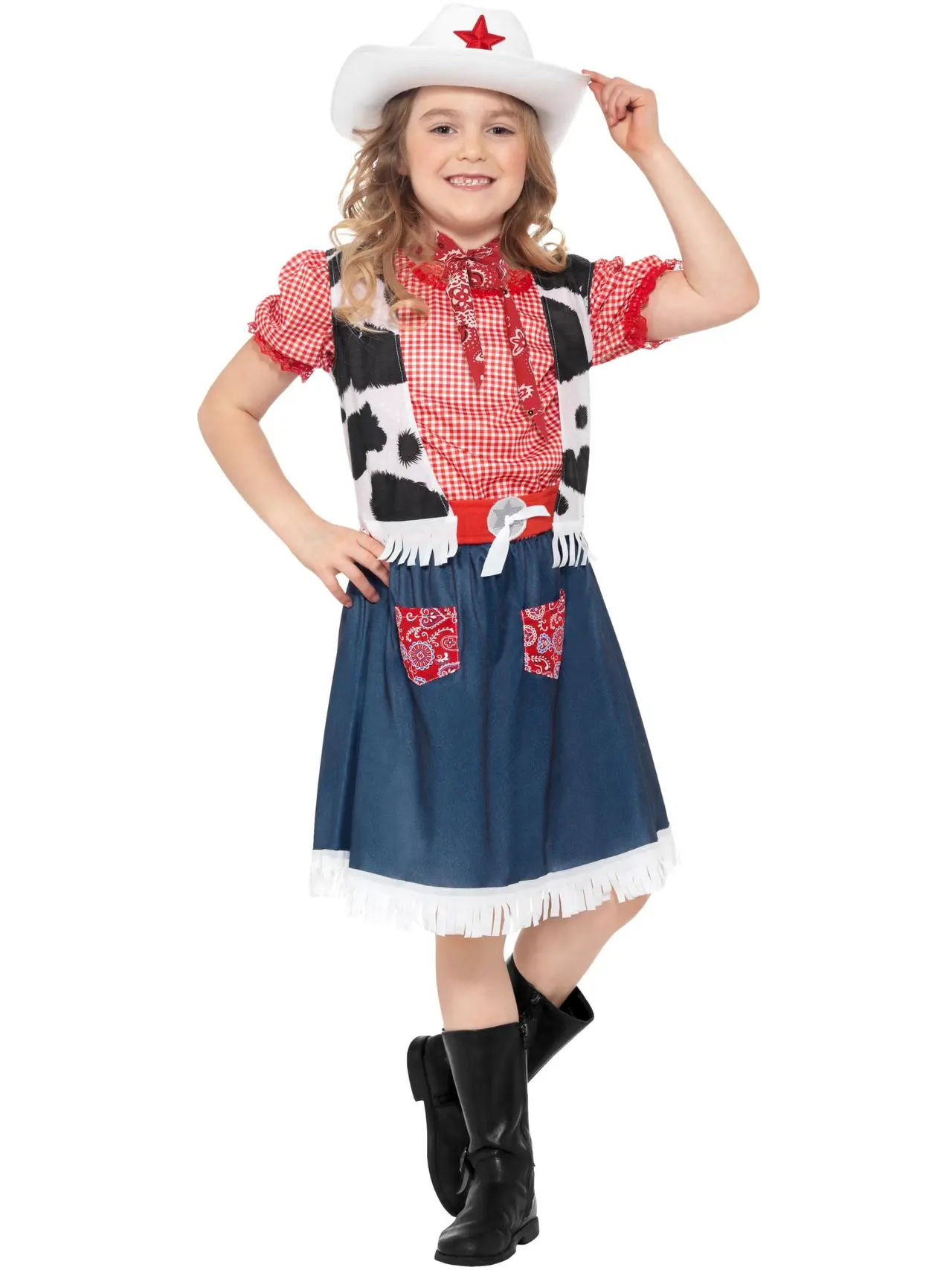Blåt cowgirlkostume – kostume til piger