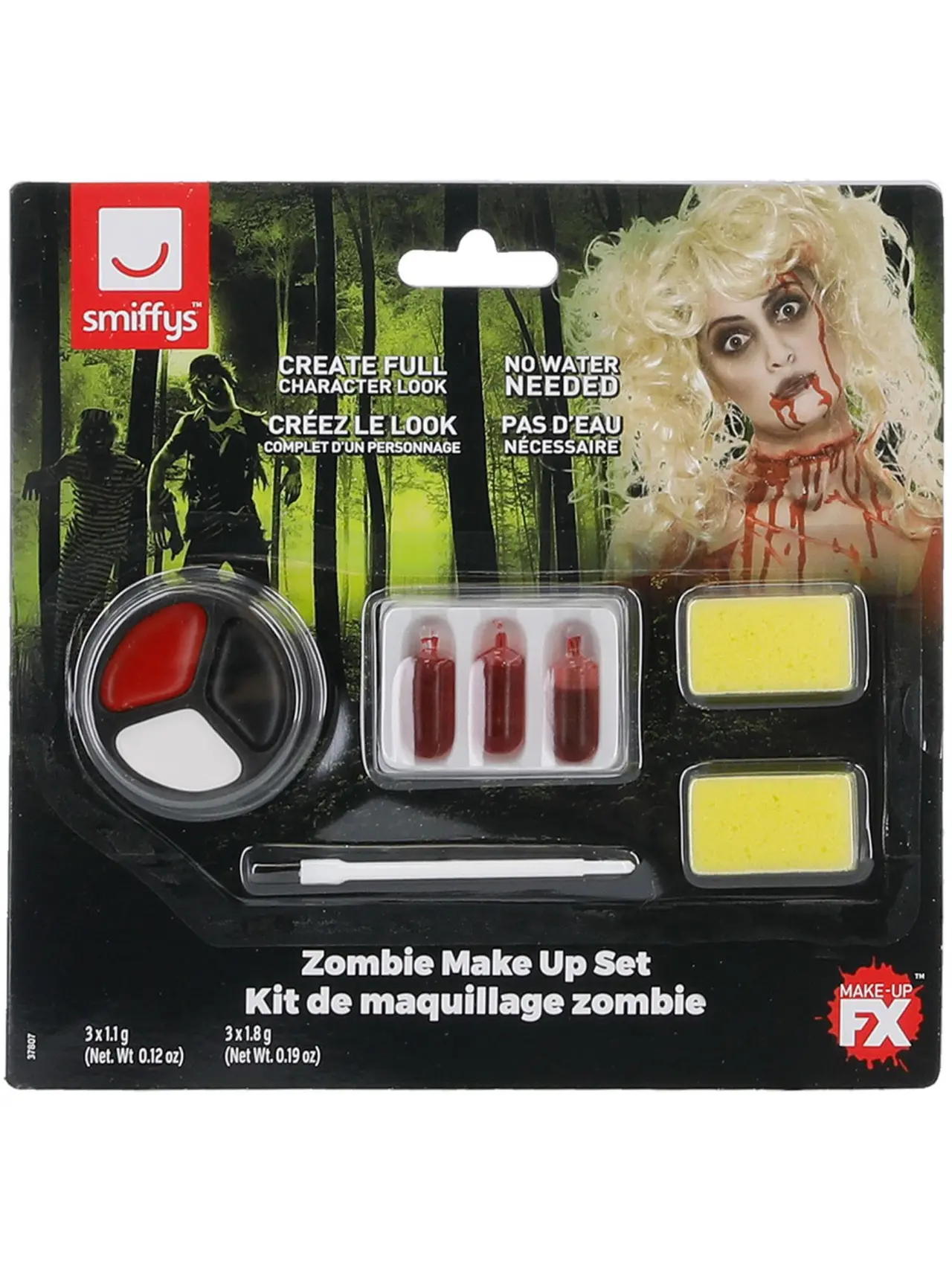 Zombie-sminkesæt, rød