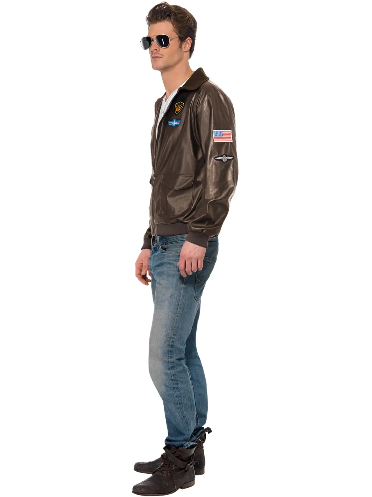 Brun Top Gun-bomberjakke