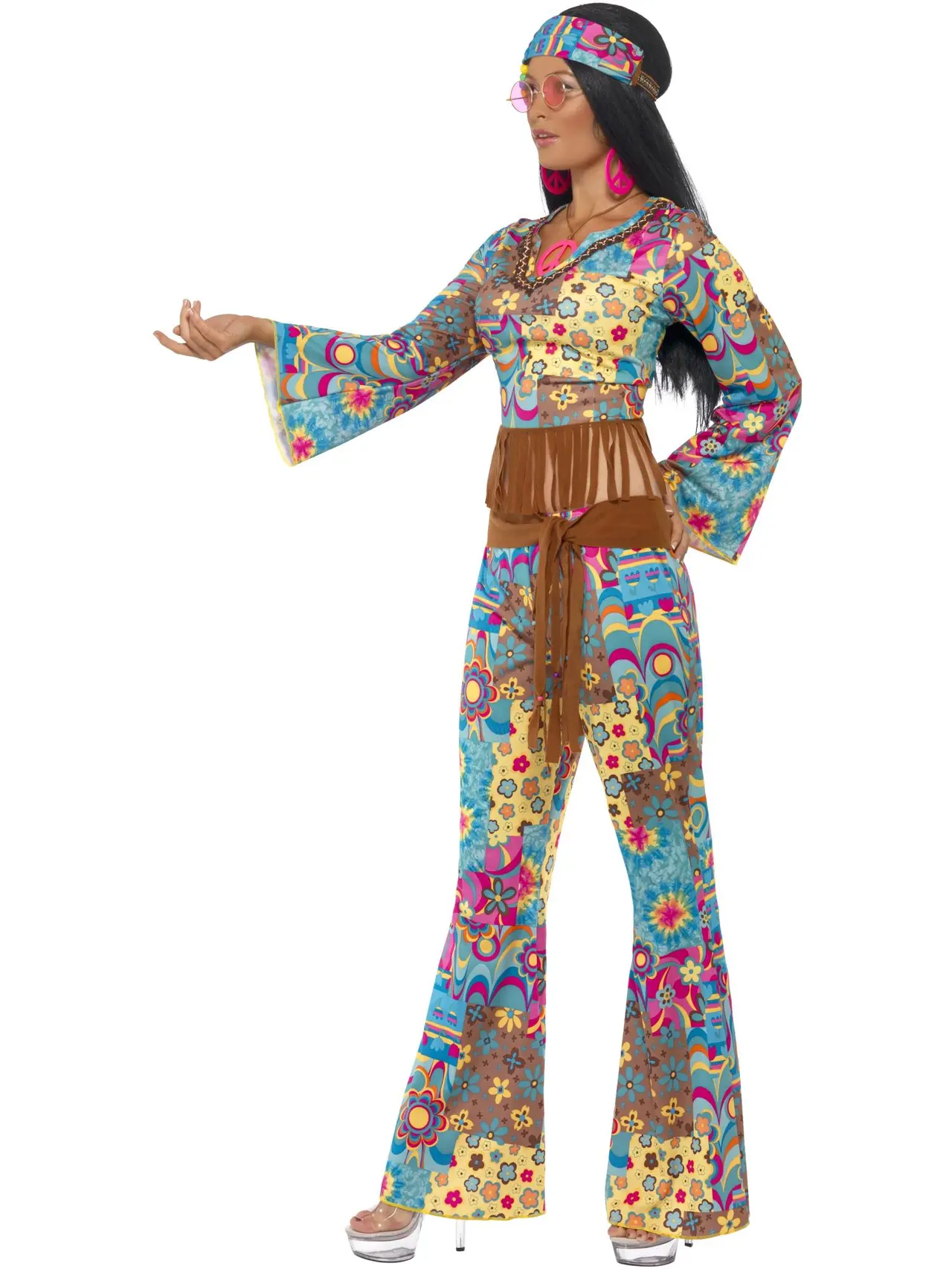 Hippie flower power – kostume til damer