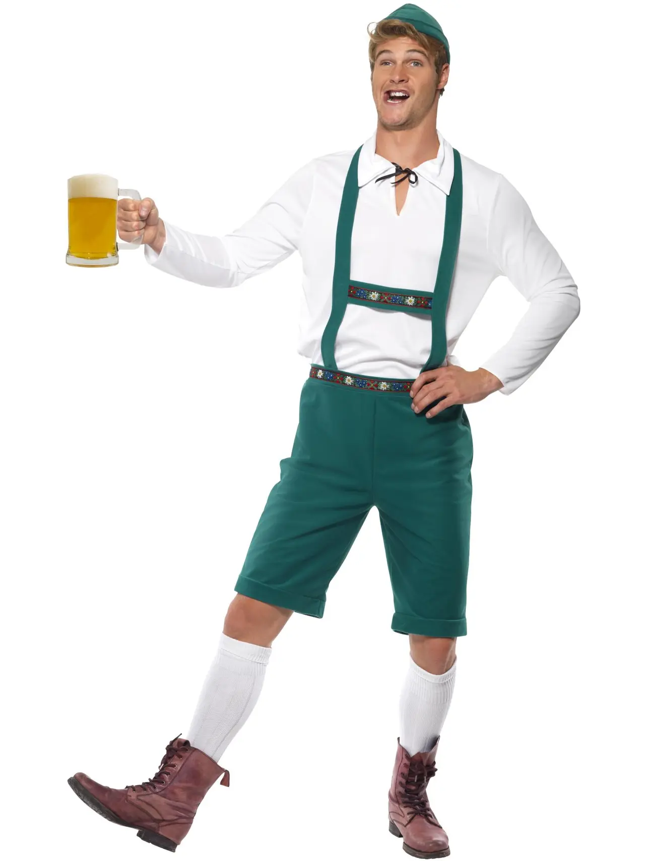 Grøn lederhosen – kostume til herrer
