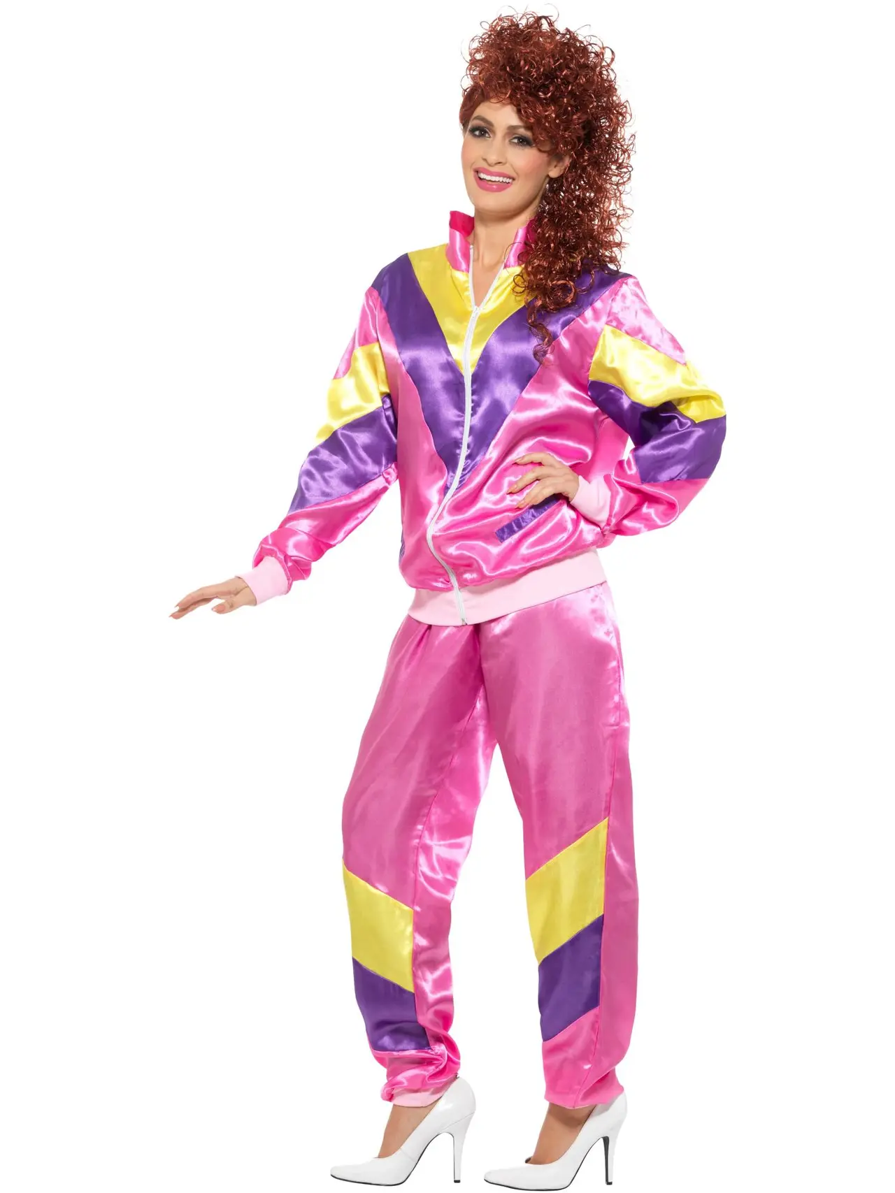Pink 80'er-shellsuit – kostume til damer