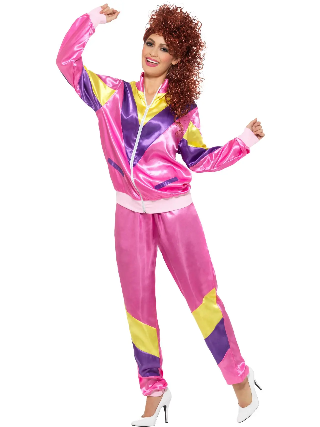 Pink 80'er-shellsuit – kostume til damer