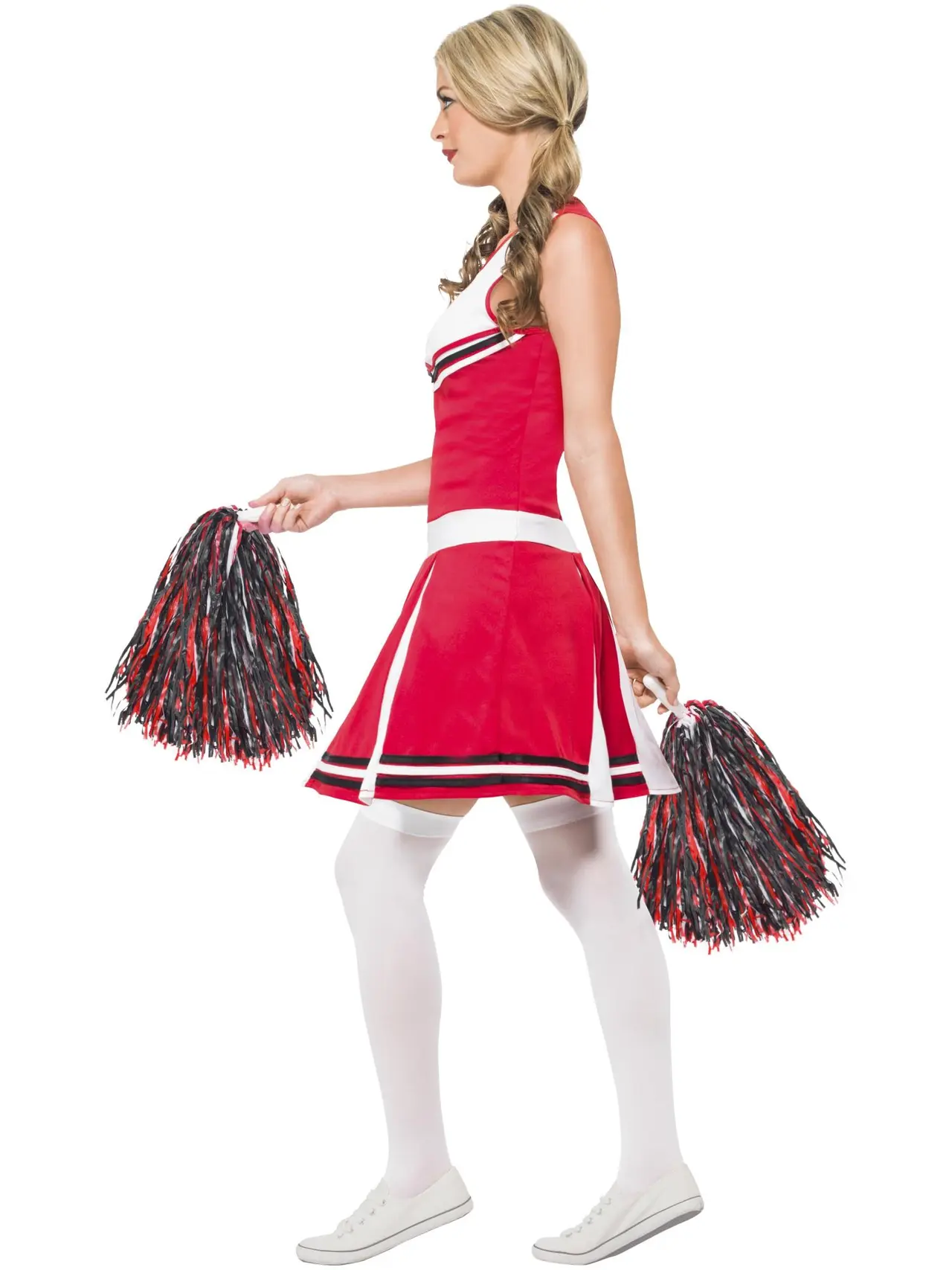 Rødt cheerleaderkostume – kostume til damer