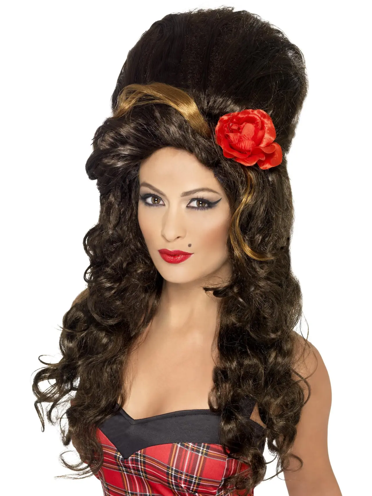 Brun beehive-paryk – Rehab-look