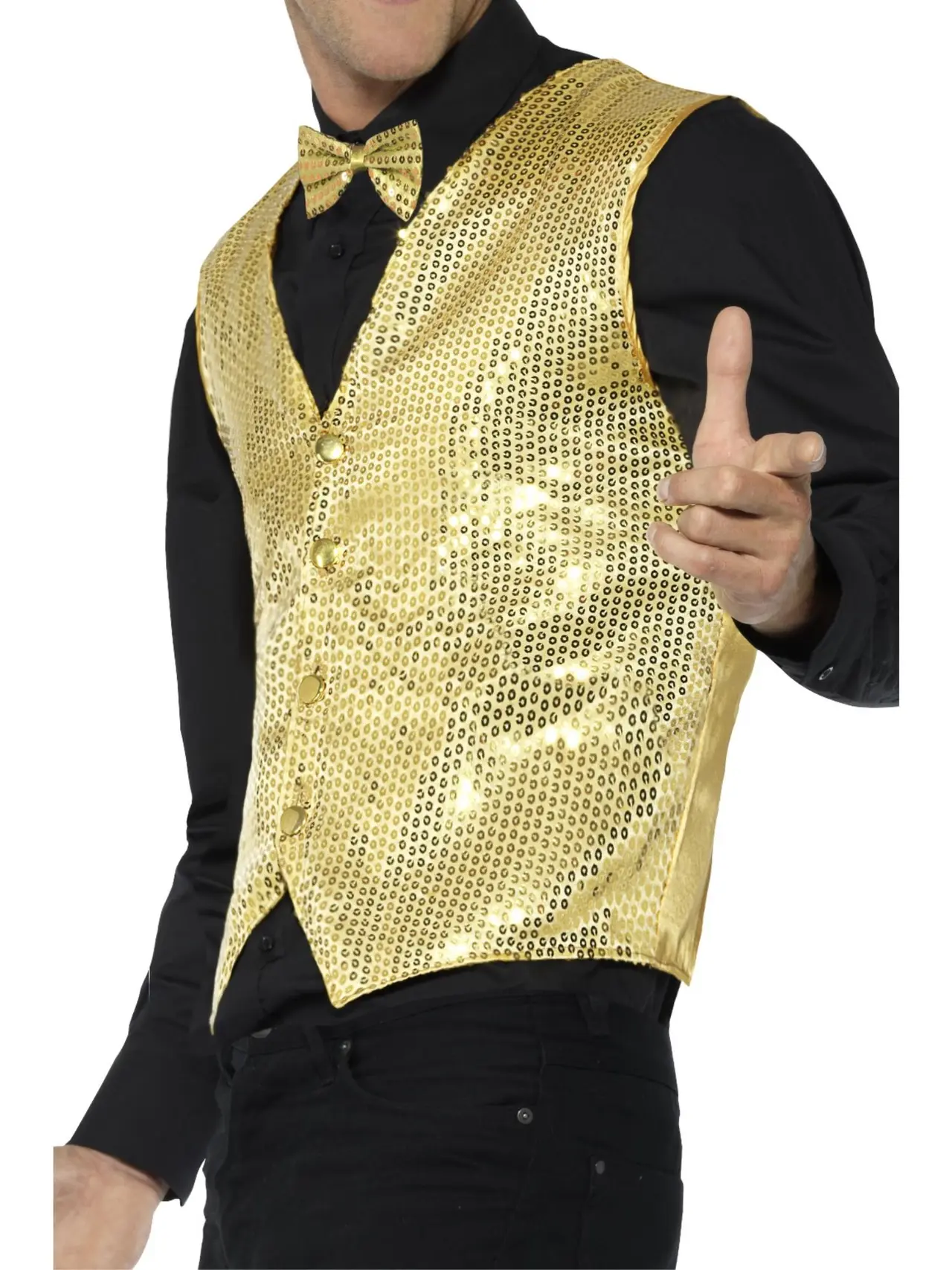 Guld paillet-vest