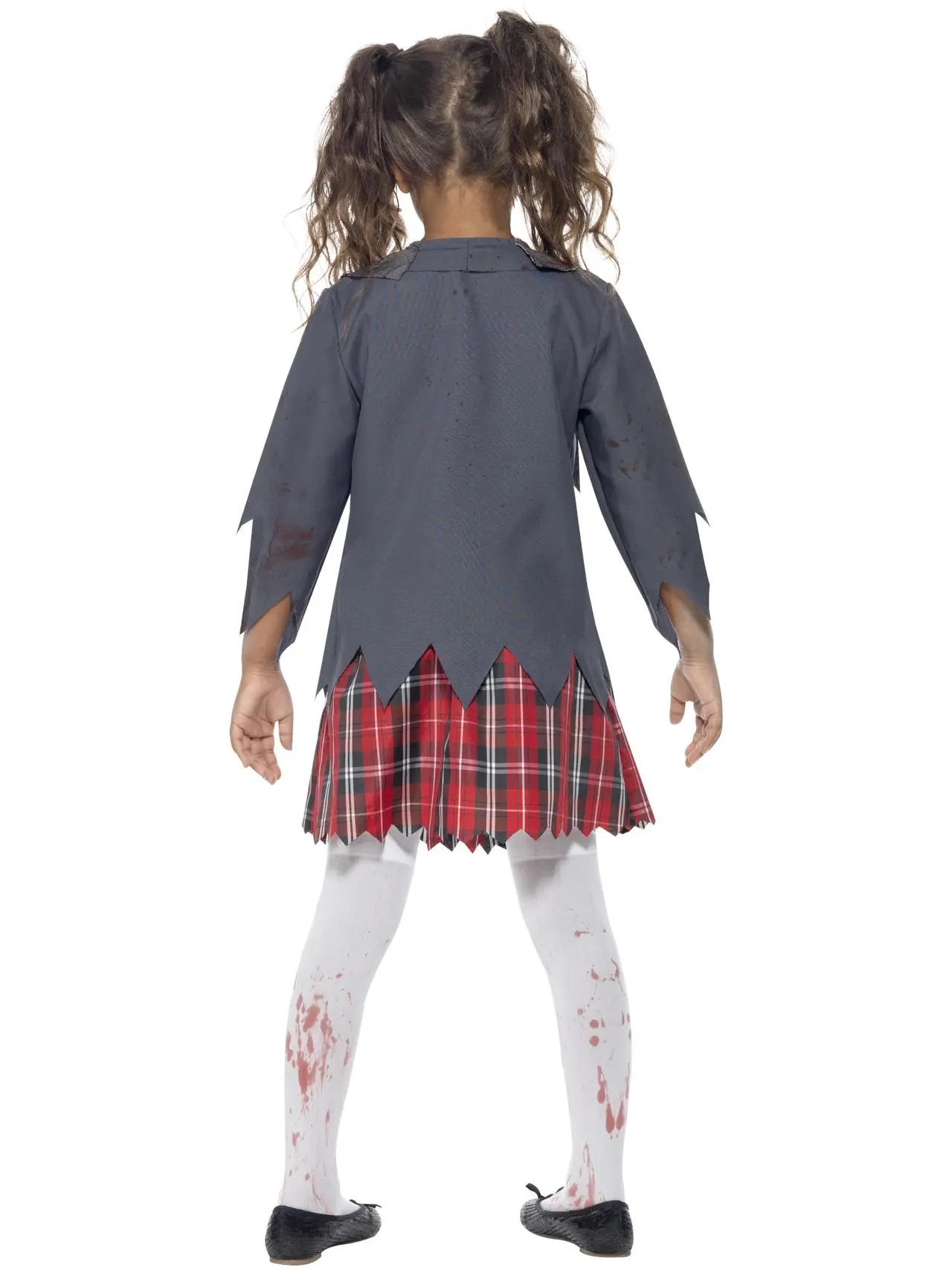 Zombieskolepige, grå – kostume til piger