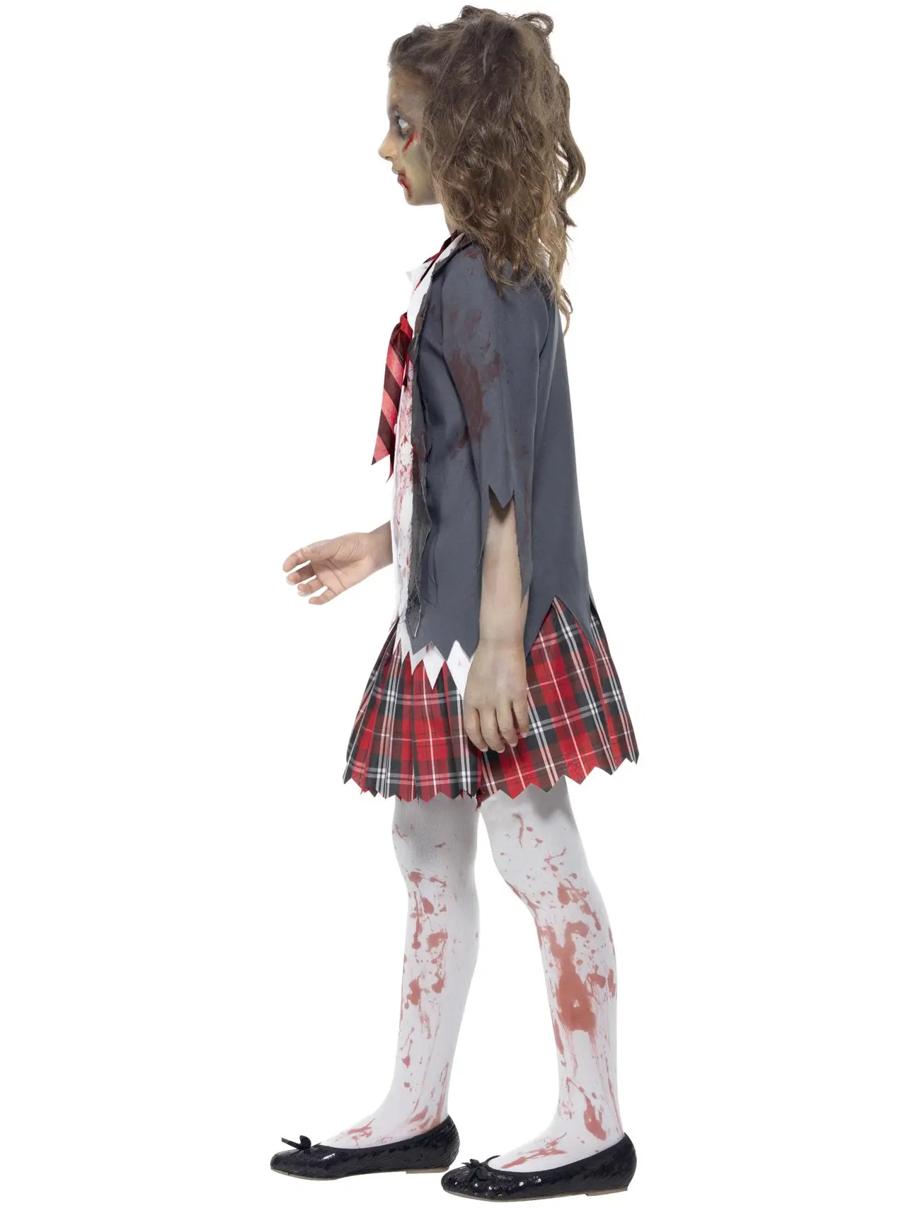 Zombieskolepige, grå – kostume til piger