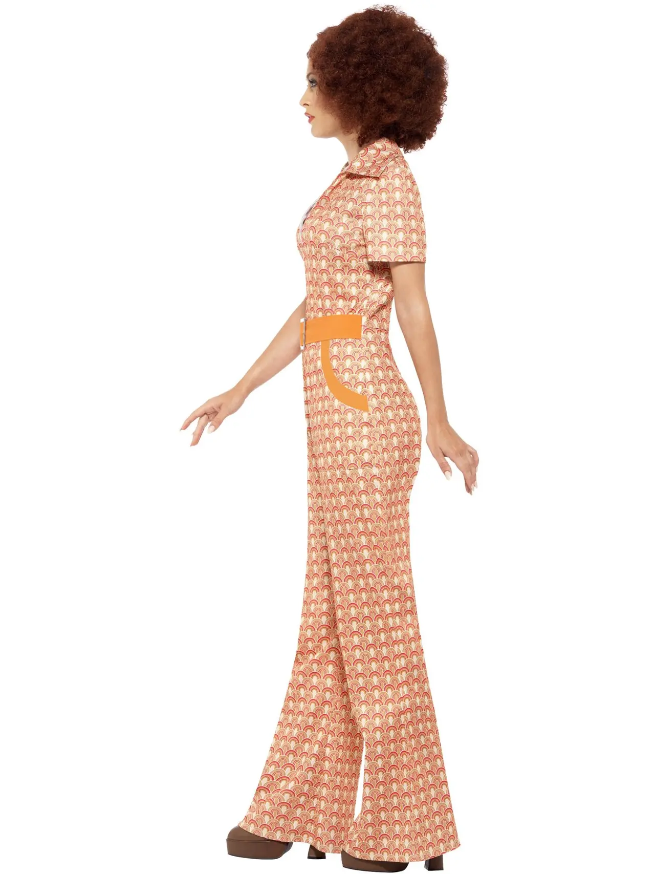 70'er-jumpsuit i orange – kostume til damer