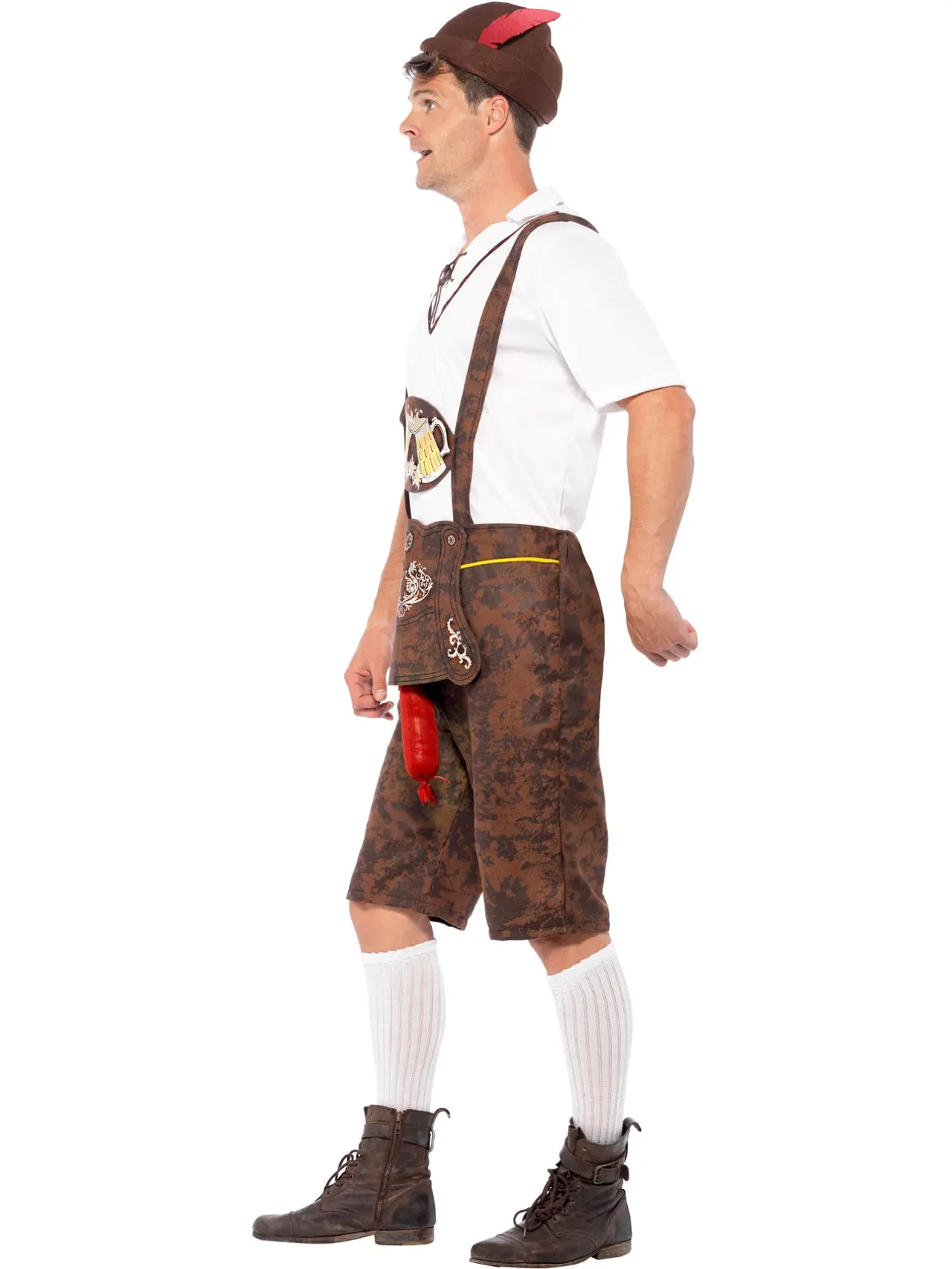 Brad Wurst-kostume med lederhosen – kostume til herrer