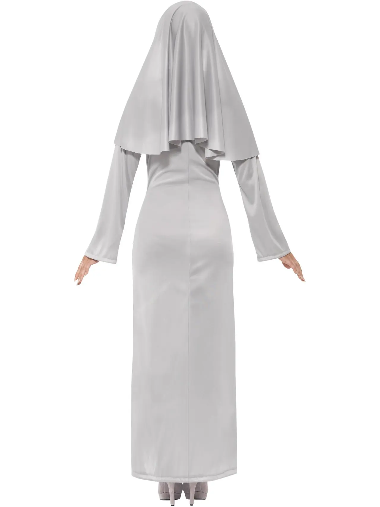 Gotisk nonne i grå – kostume til damer