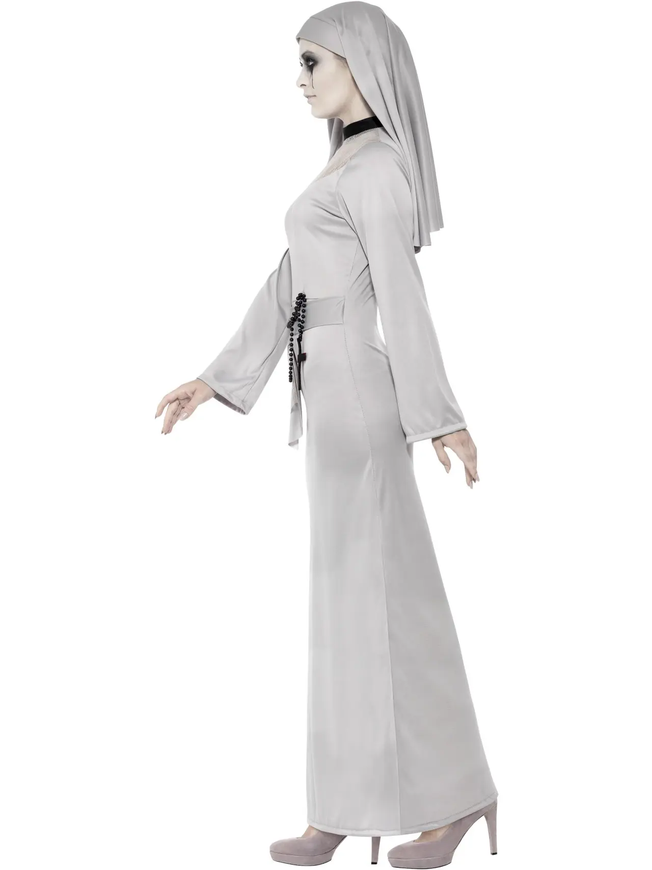 Gotisk nonne i grå – kostume til damer