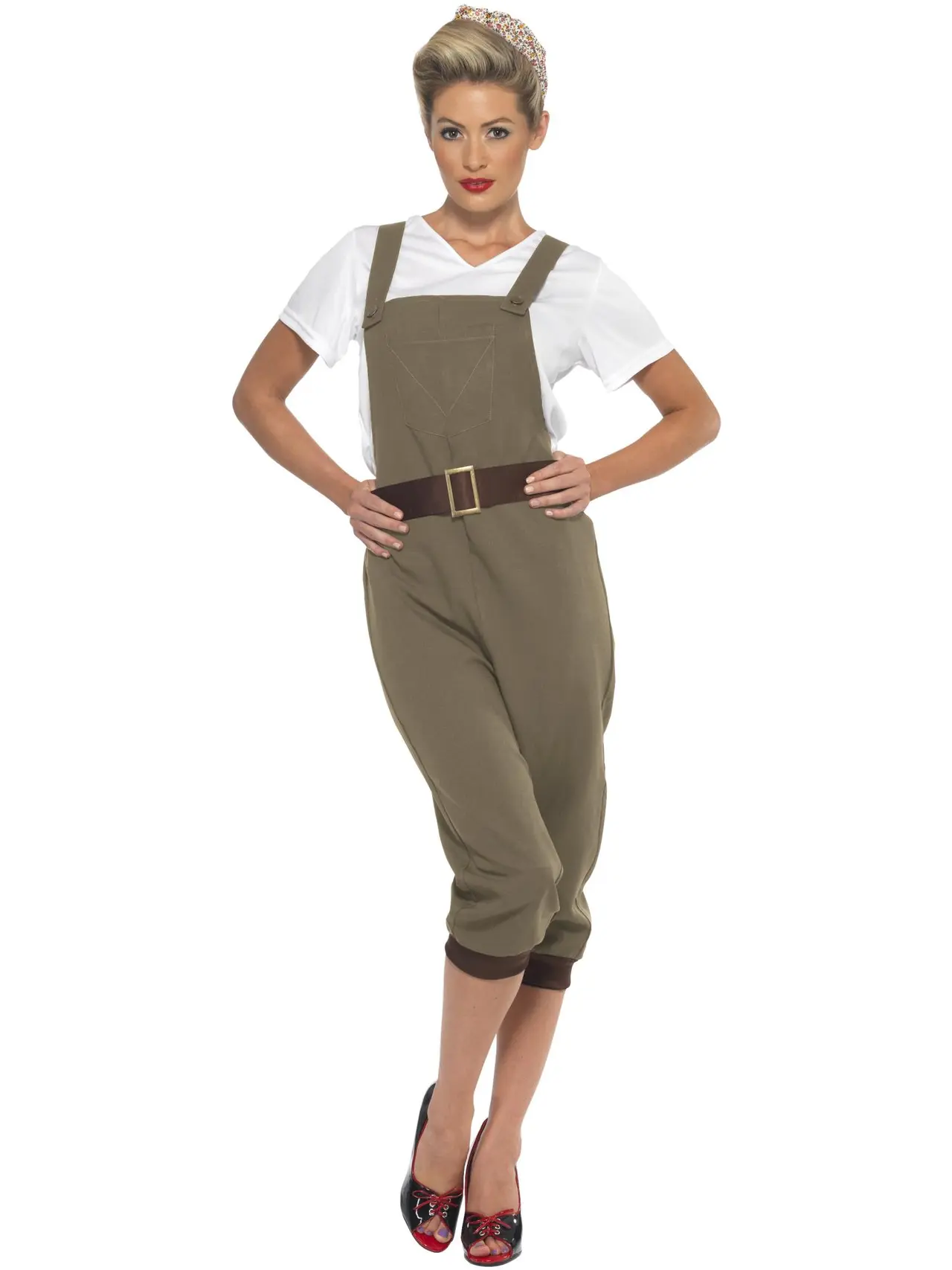 Land Girl fra 2. verdenskrig, kaki – kostume til damer