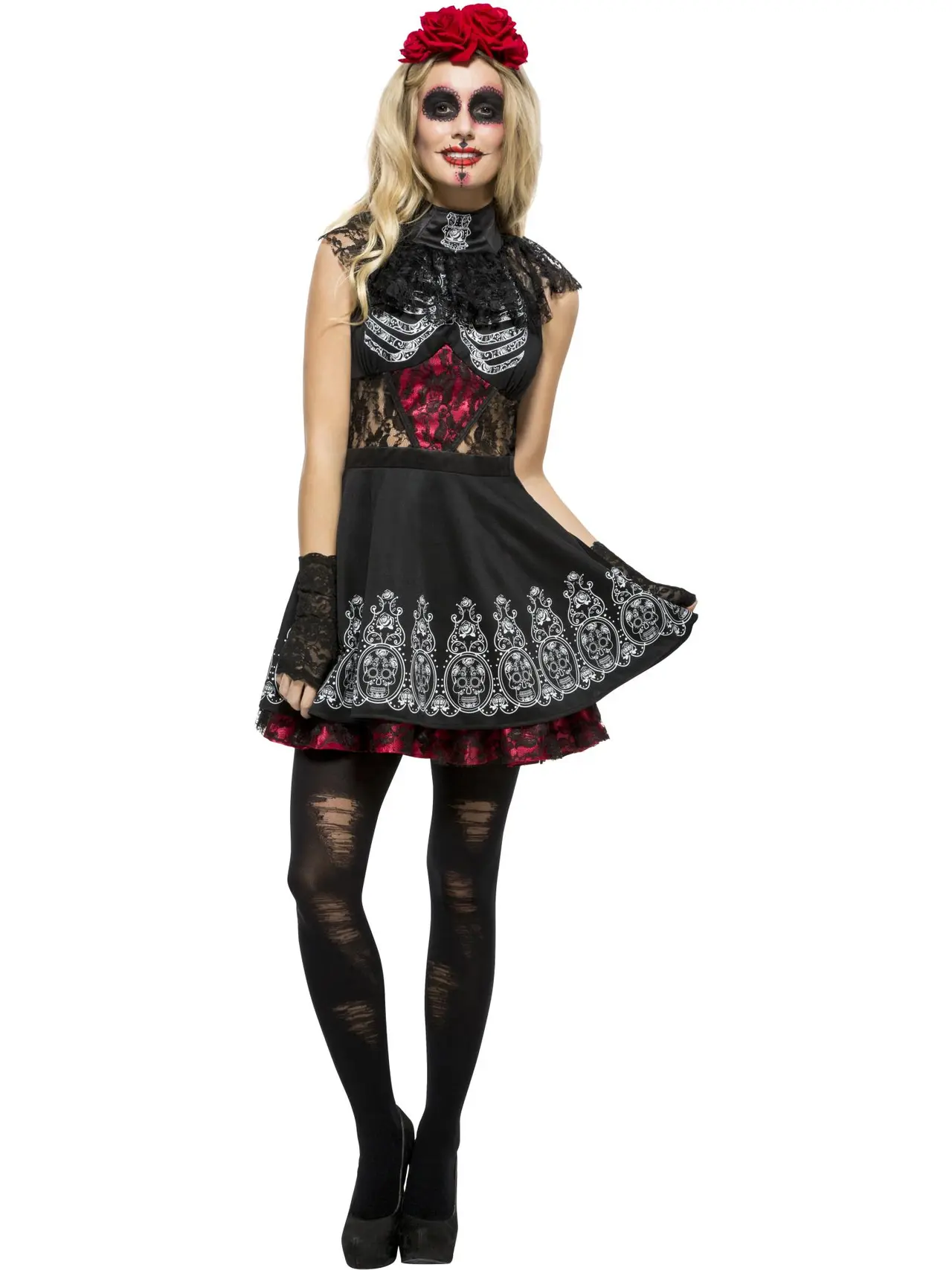 Sort Day of the Dead – kostume til damer