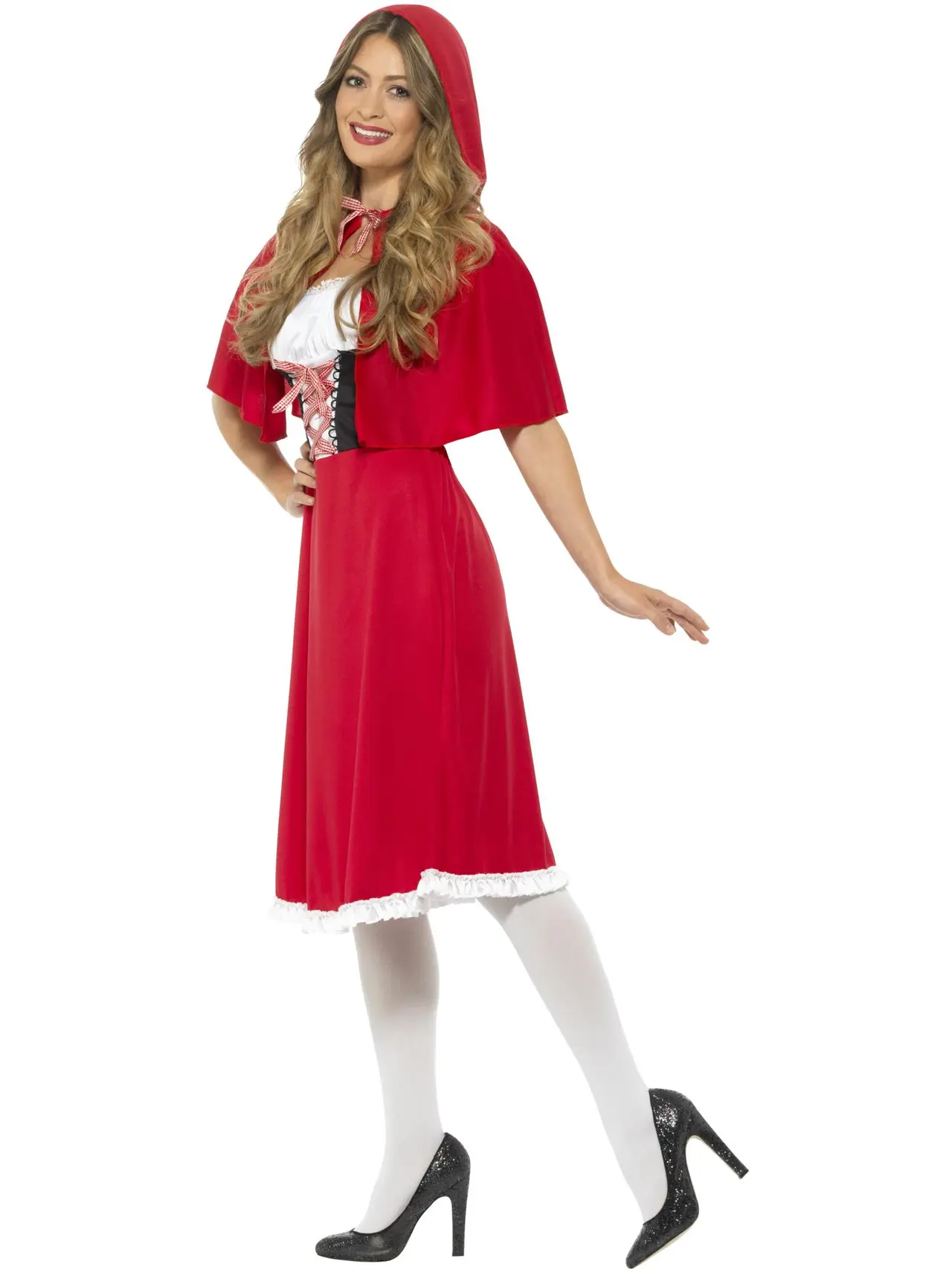 Rødhætte med lang kjole – kostume til damer