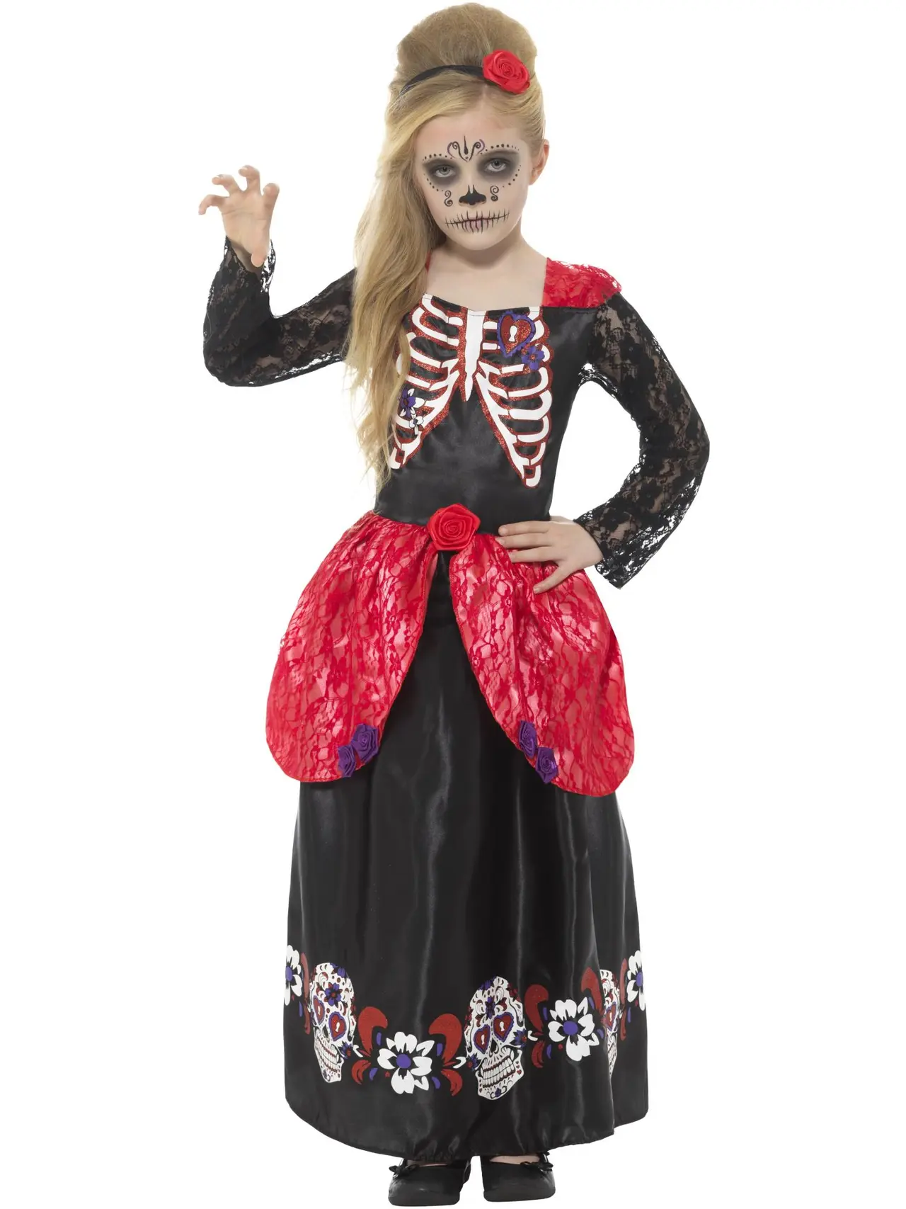Day of the Dead deluxe – kostume til piger
