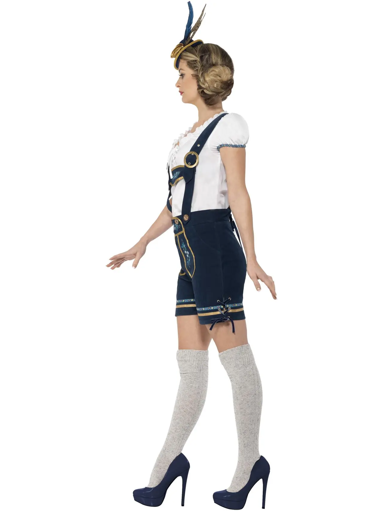 Traditionel bayersk deluxe, blå – kostume til damer