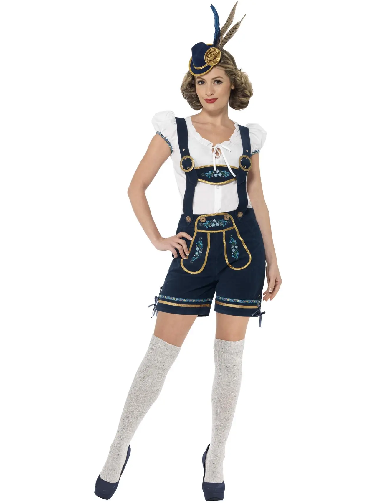 Traditionel bayersk deluxe, blå – kostume til damer