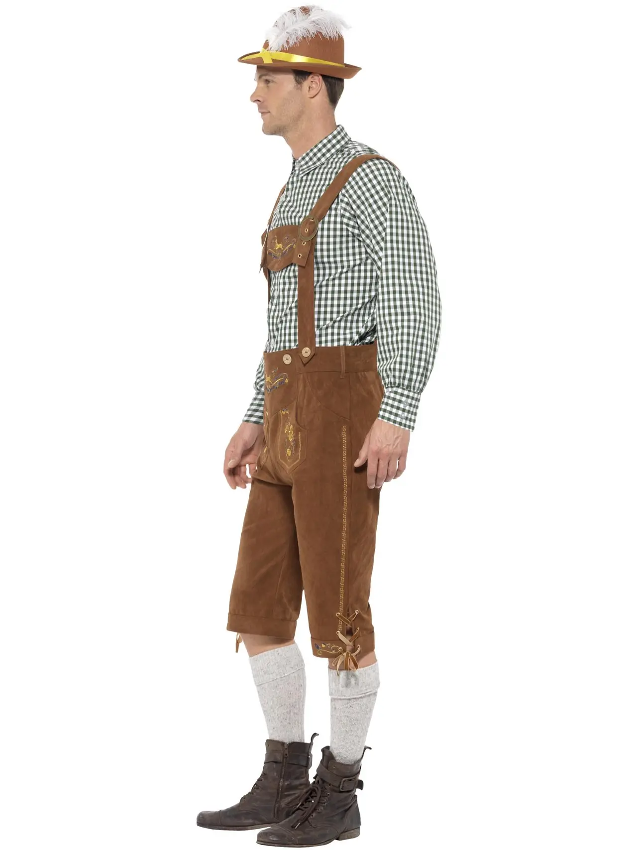 Traditionel bayersk Hans deluxe, grøn – kostume til herrer