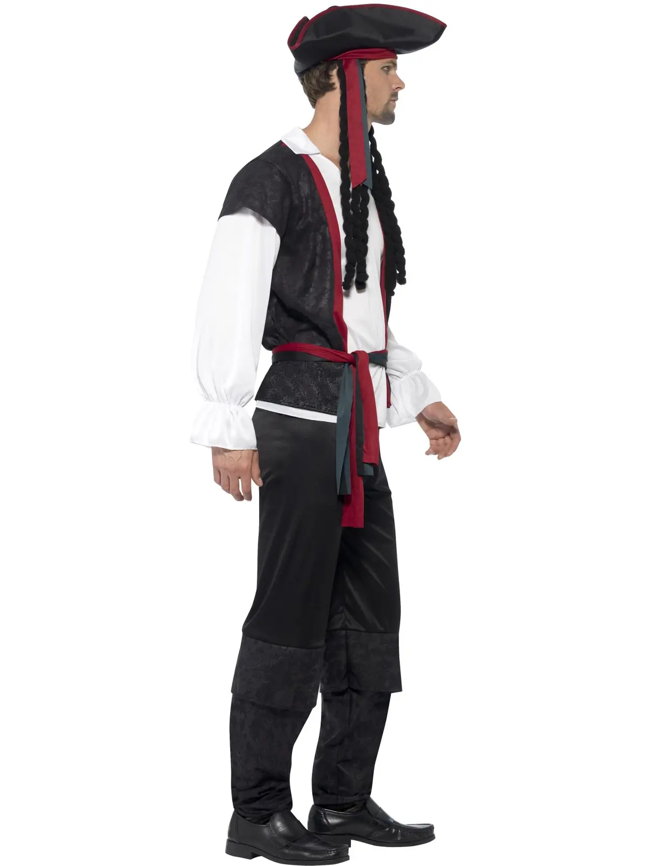 Sort piratkaptajn – kostume til herrer
