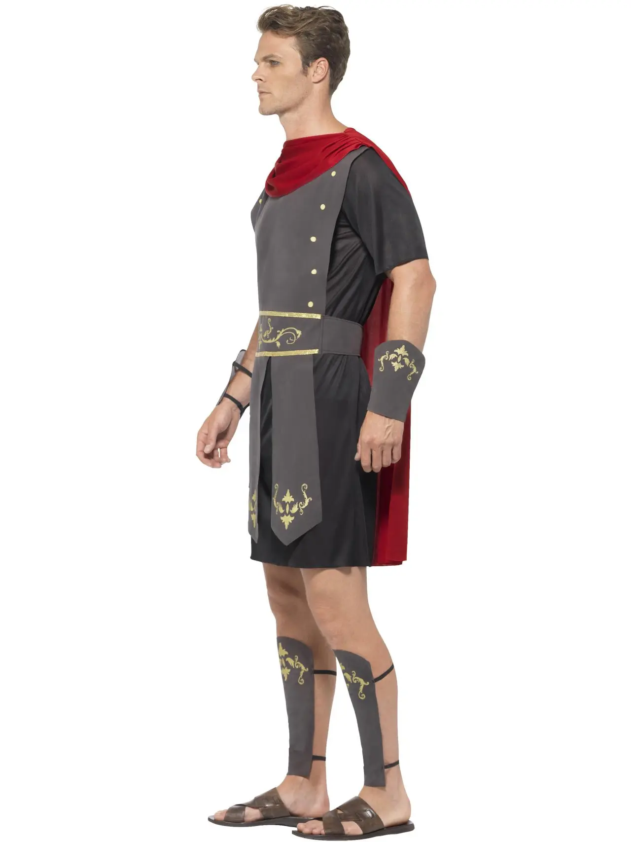 Sort romersk gladiator – kostume til herrer