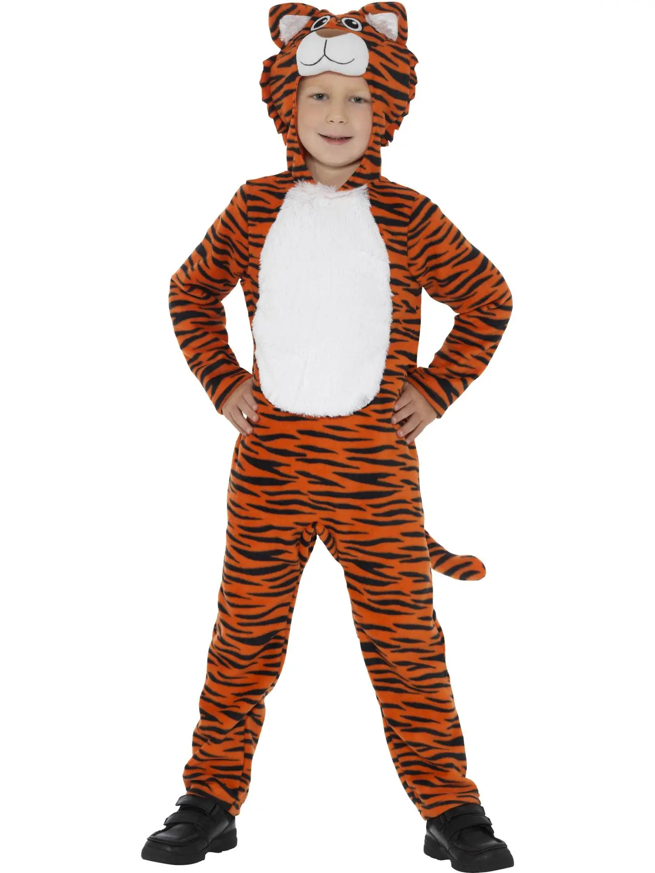Orange og sort tiger – kostume til børn