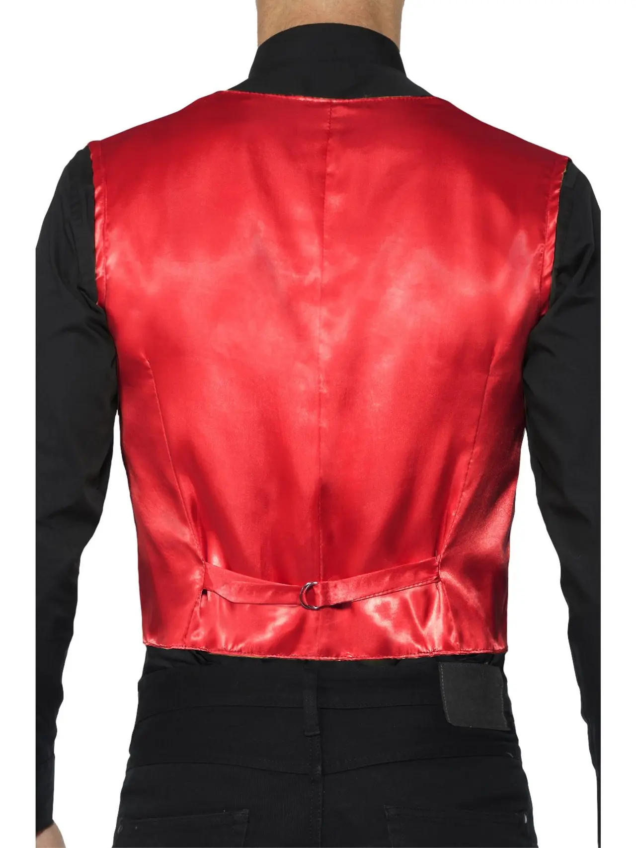Rød paillet-vest