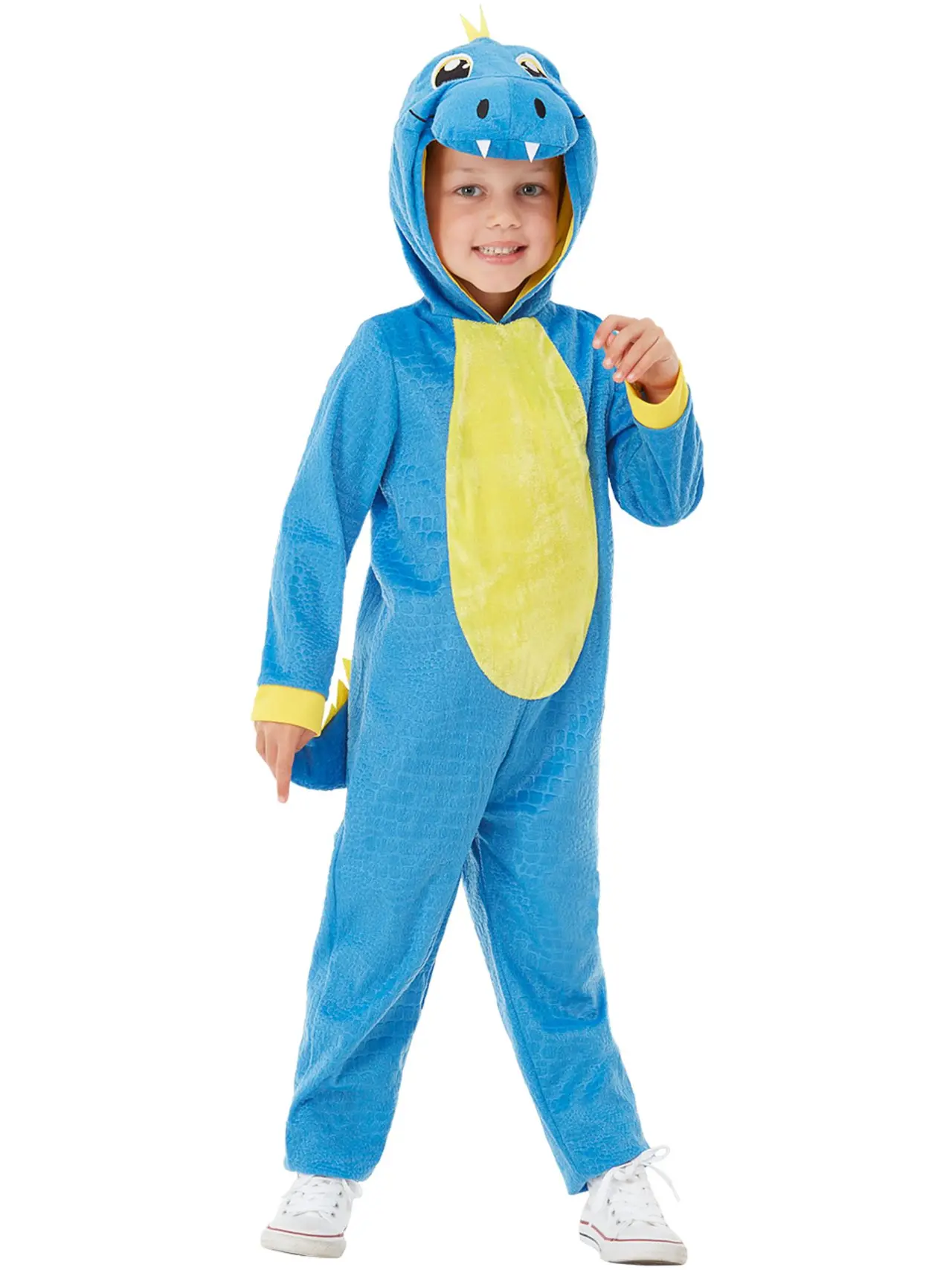 Blå dinosaur – kostume til børn